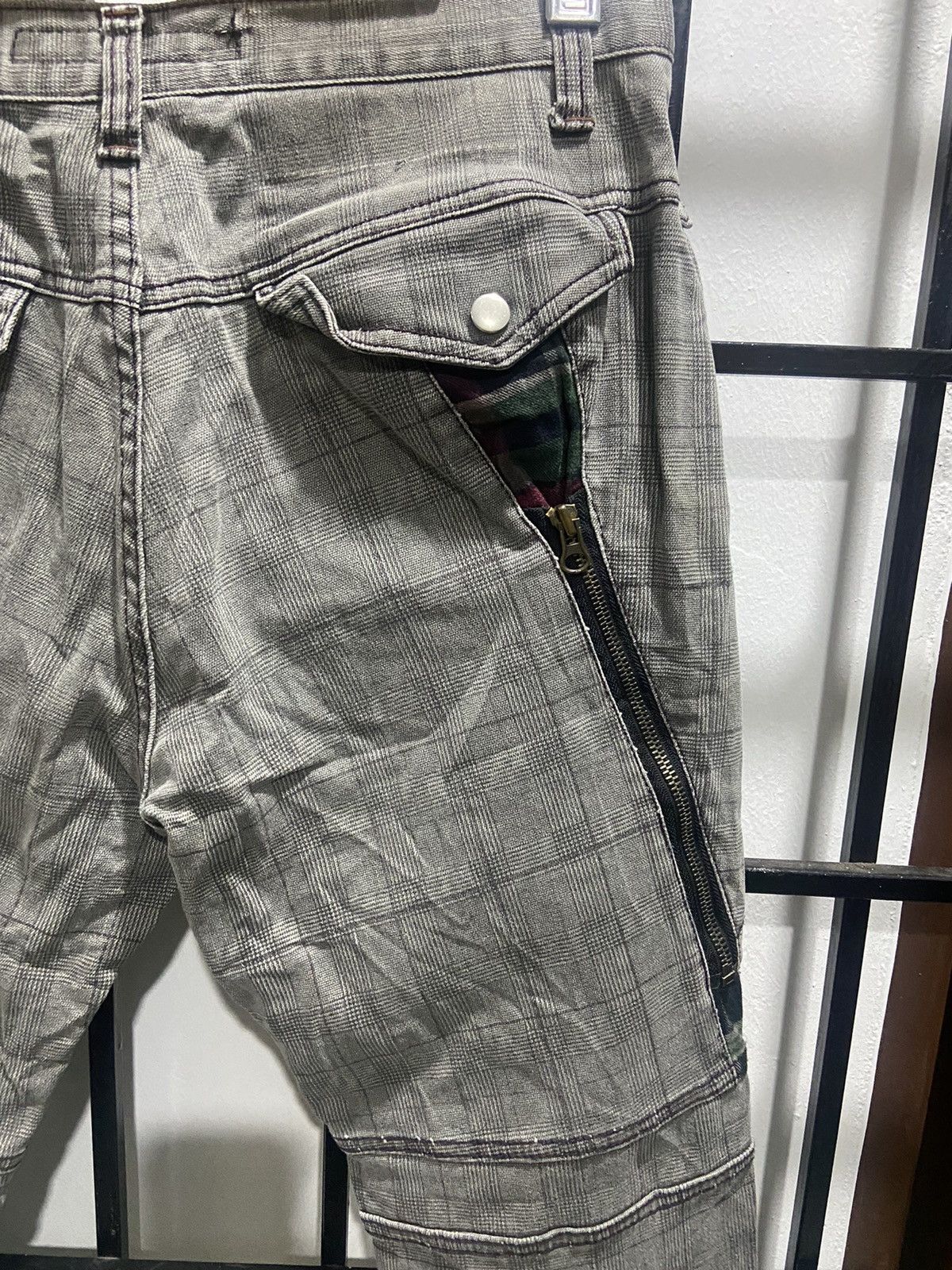 Designer ILDF punk zipped checkered pants Size US 31 - 5 Thumbnail