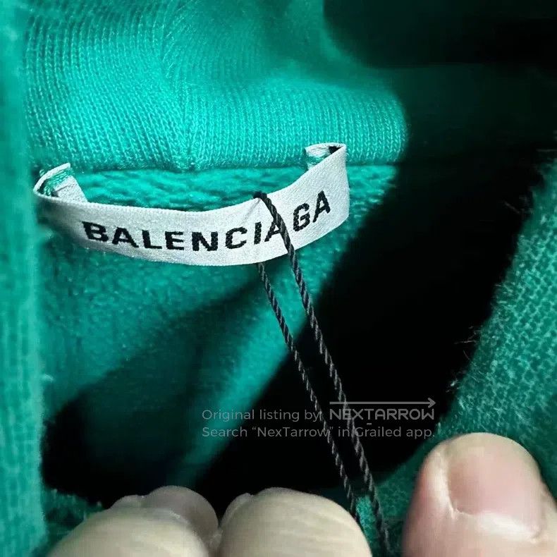 Balenciaga Balenciaga Lake Green Wheat Ear Hoodie Size US XS / EU 42 / 0 - 2 Thumbnail
