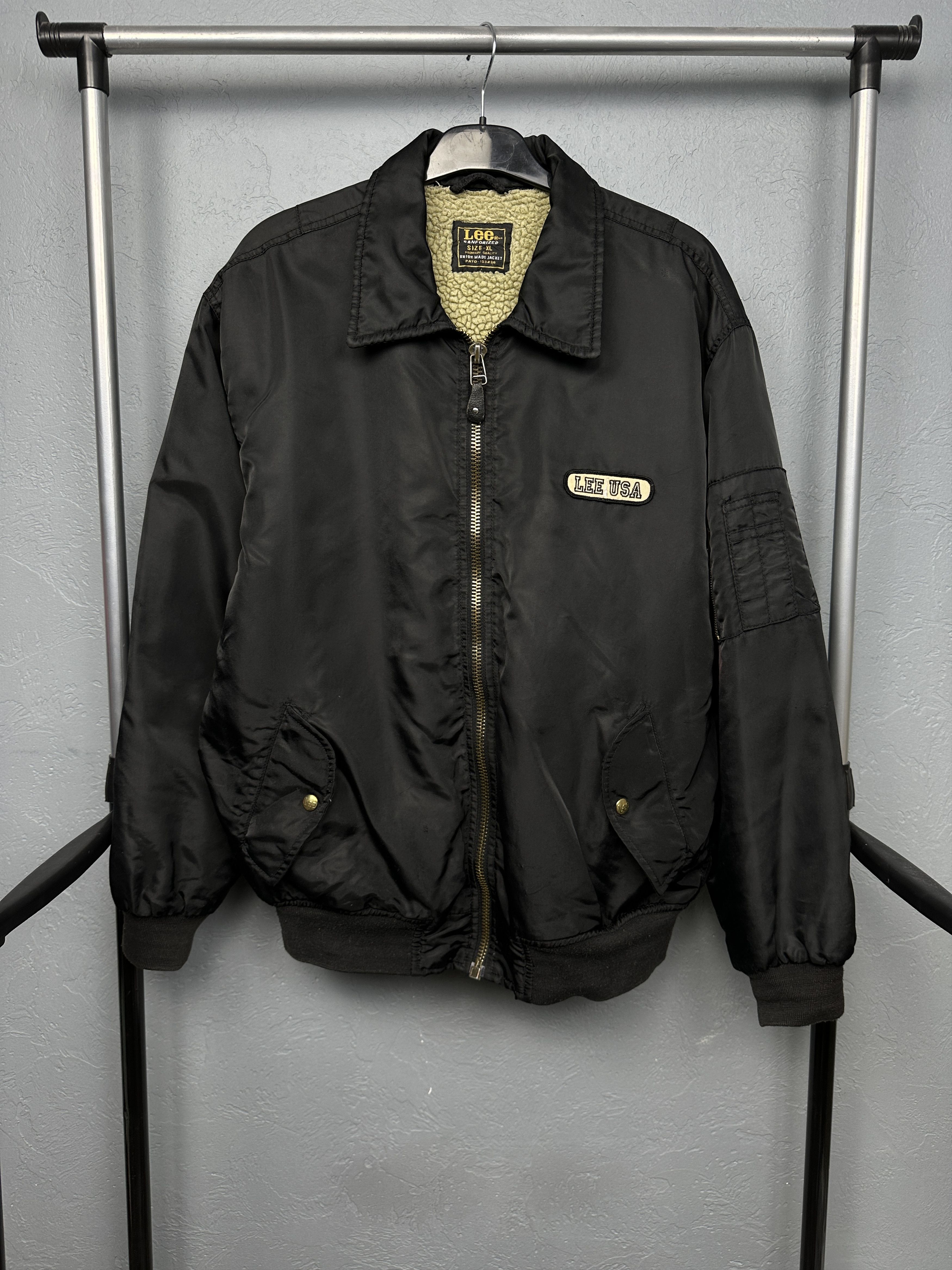 Lee Lee Sanforised USA 90s Vintage Insulated Bomber Jacket Size US XL / EU 56 / 4 - 1 Thumbnail