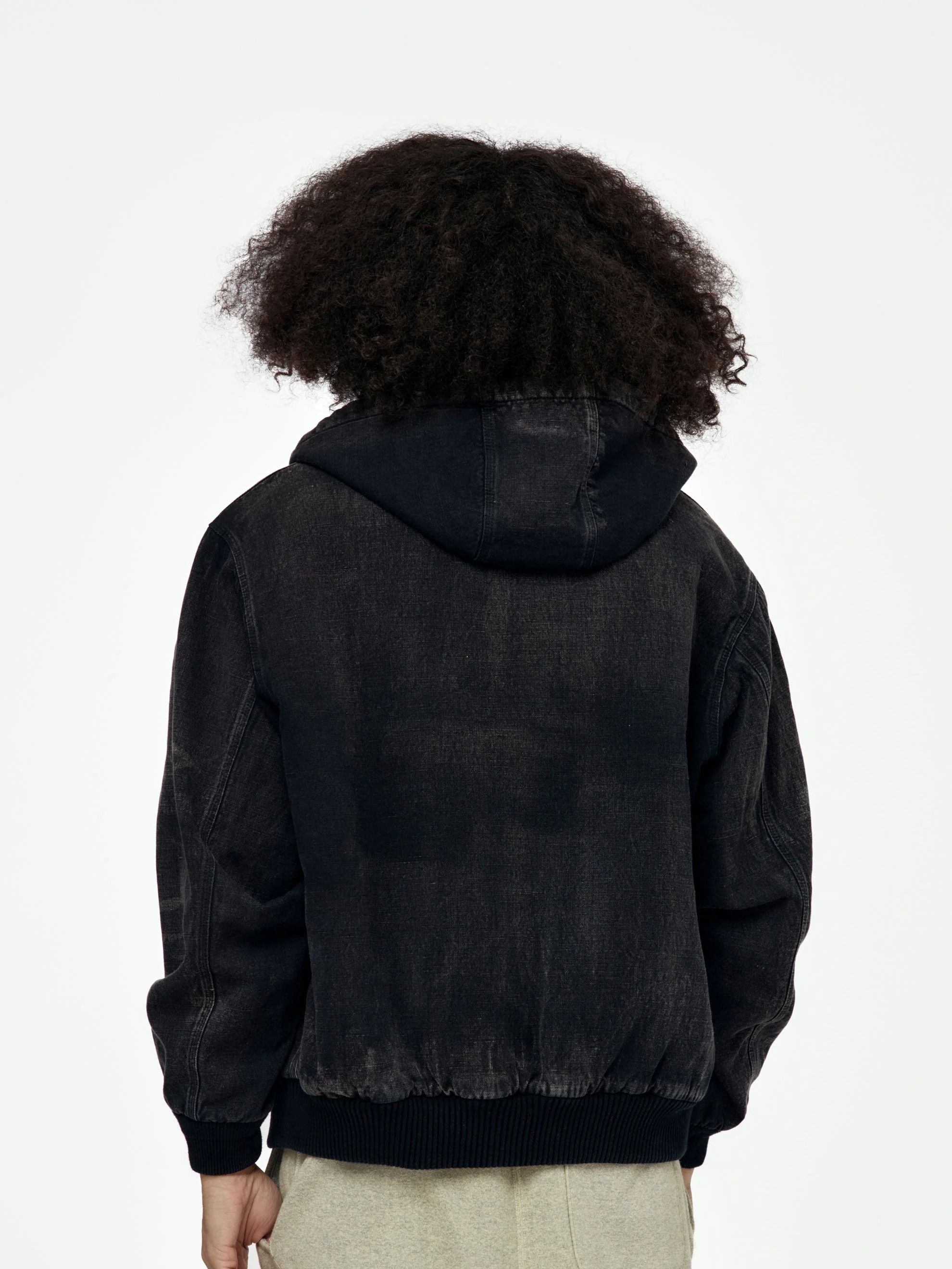 A.PRESSE A.PRESSE Silk-Linen Hooded Parka – Black - NWOT - Sz. 4 Size US XL / EU 56 / 4 - 12 Thumbnail