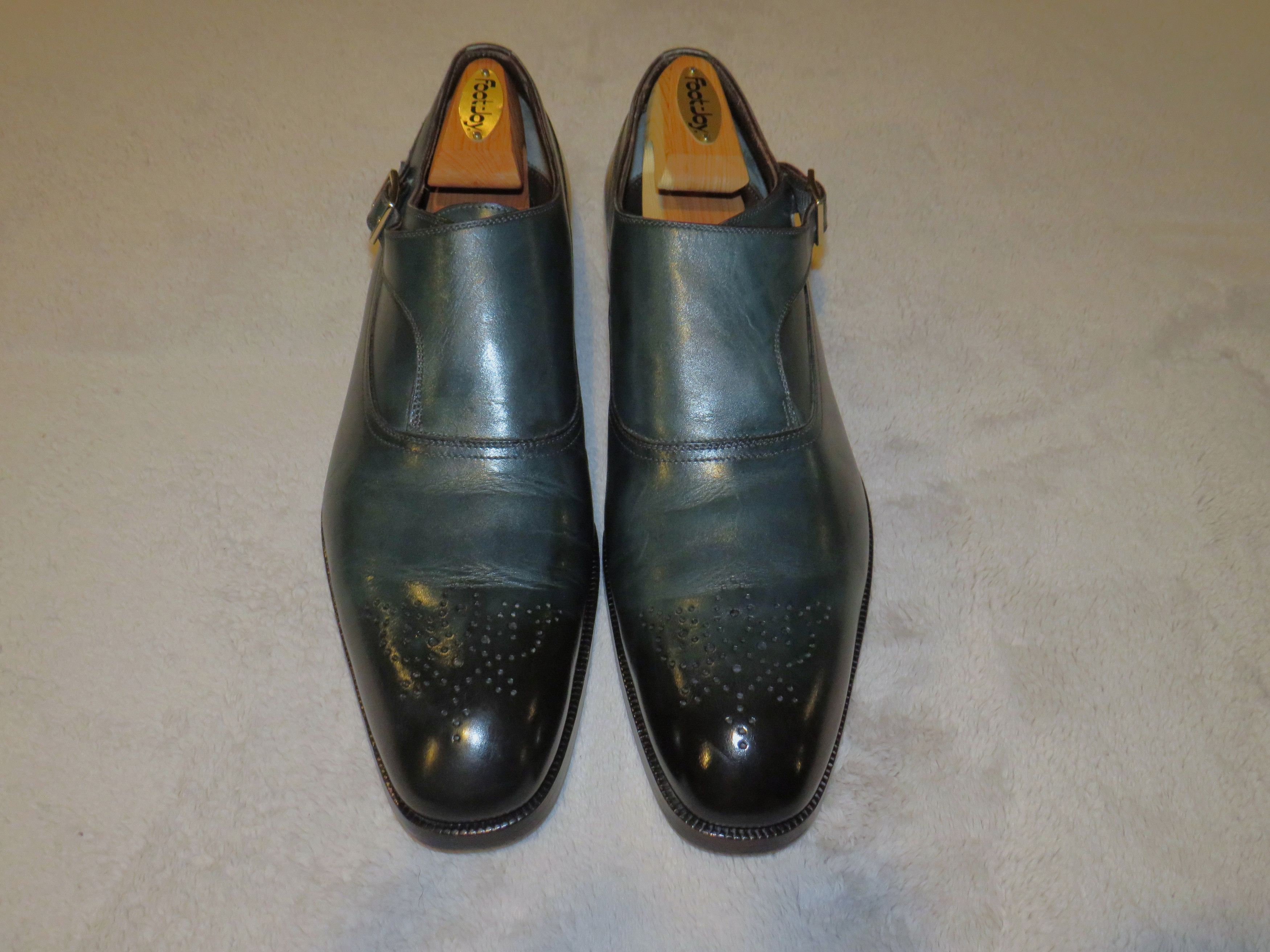Angelo Galasso Rubber Soled Black Leather Cap Toe Kiltie  display picture 1