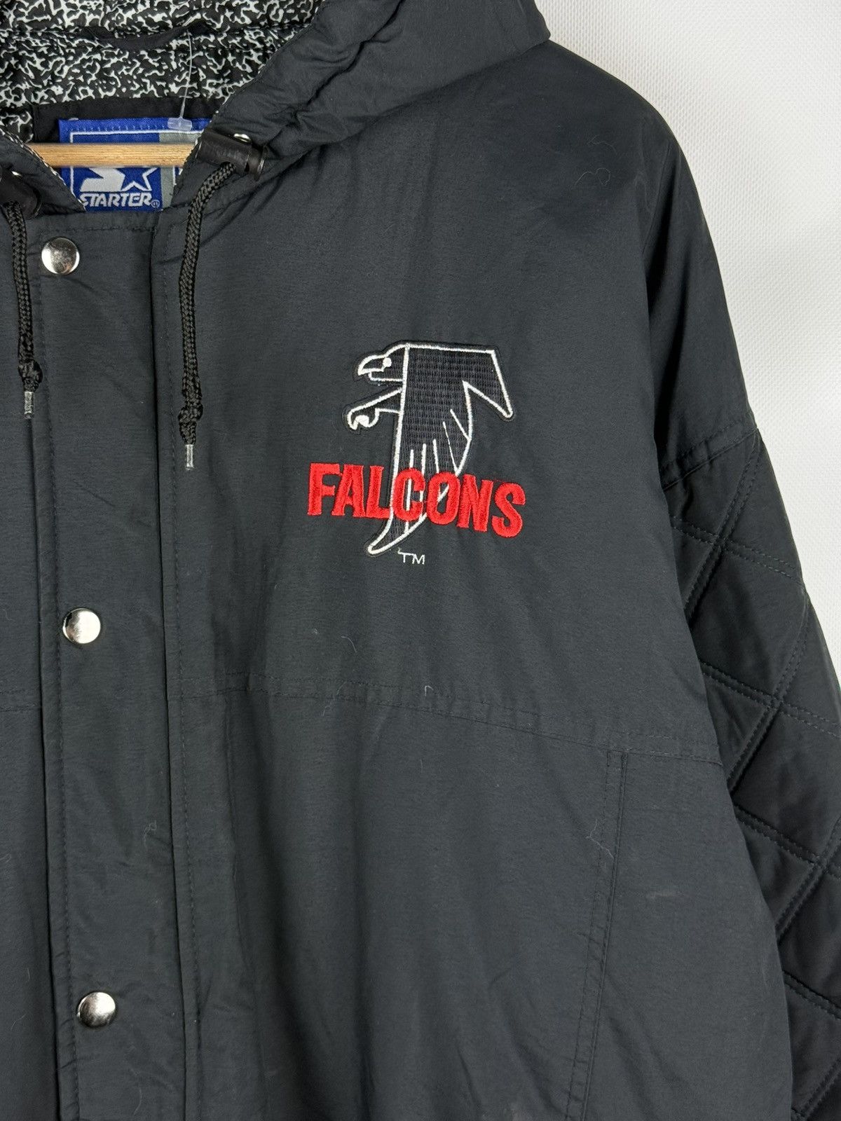 Starter Vintage Starter NFL Atlanta Falcons Hooded Bomber Jacket 90s Size US L / EU 52-54 / 3 - 6 Thumbnail