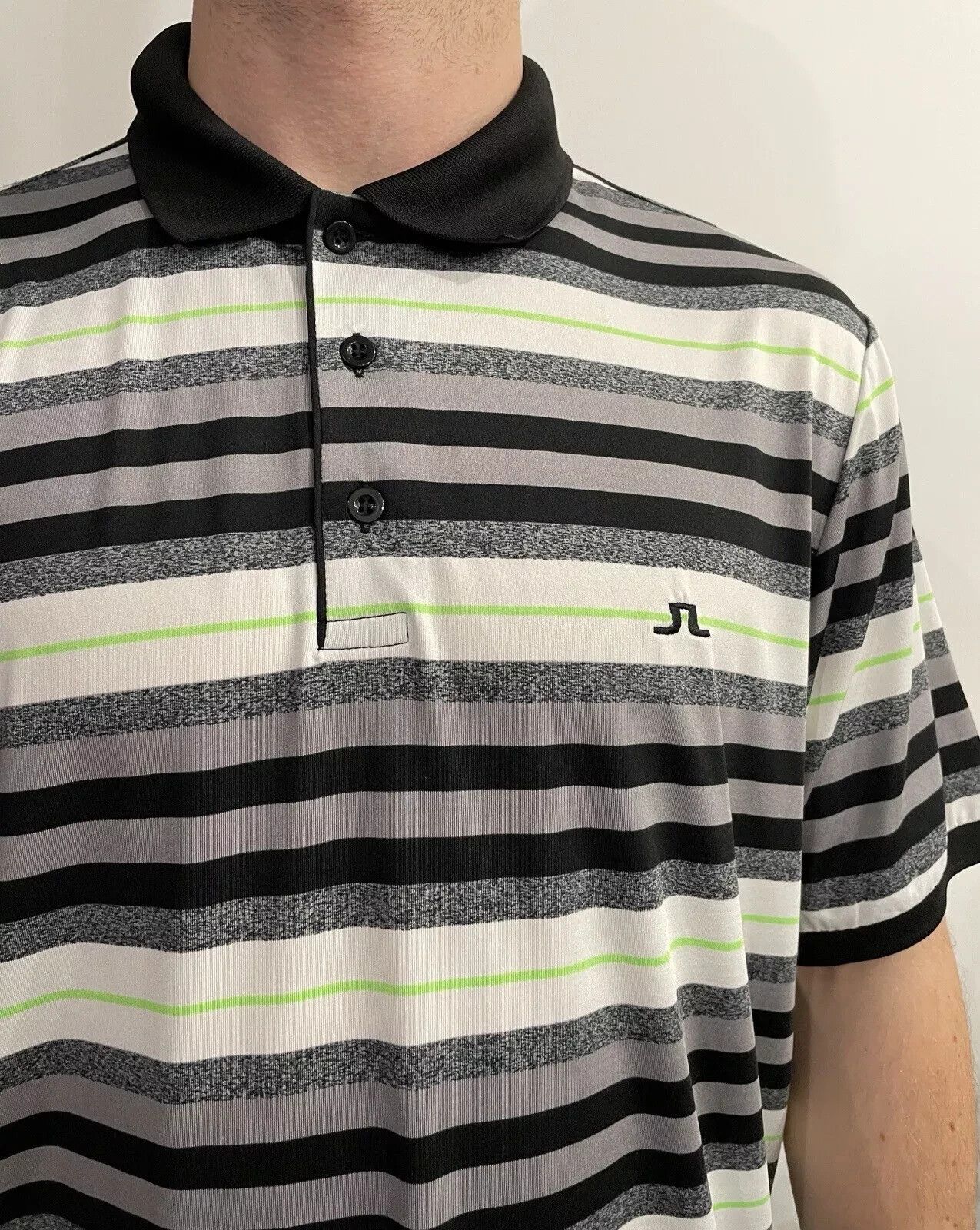 J.Lindeberg J.Lindeberg J. Lindeberg Men Striped Polo Shirt Sport Stripe Size US L / EU 52-54 / 3 - 3 Thumbnail