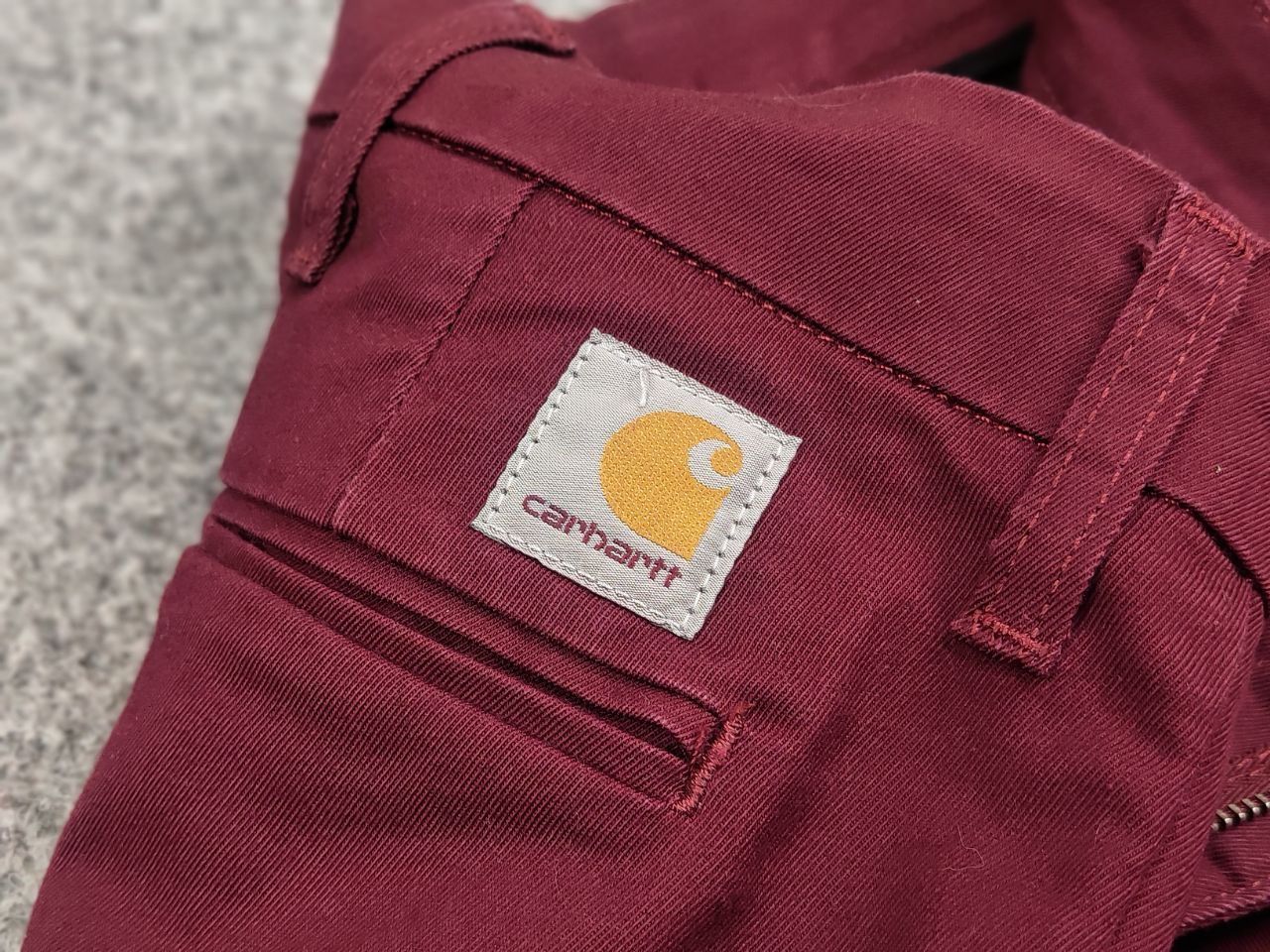 Carhartt × Vintage Carhartt Wip Sid Pants Burgundy Casual Trouser Vintage USA Size US 30 / EU 46 - 10 Thumbnail