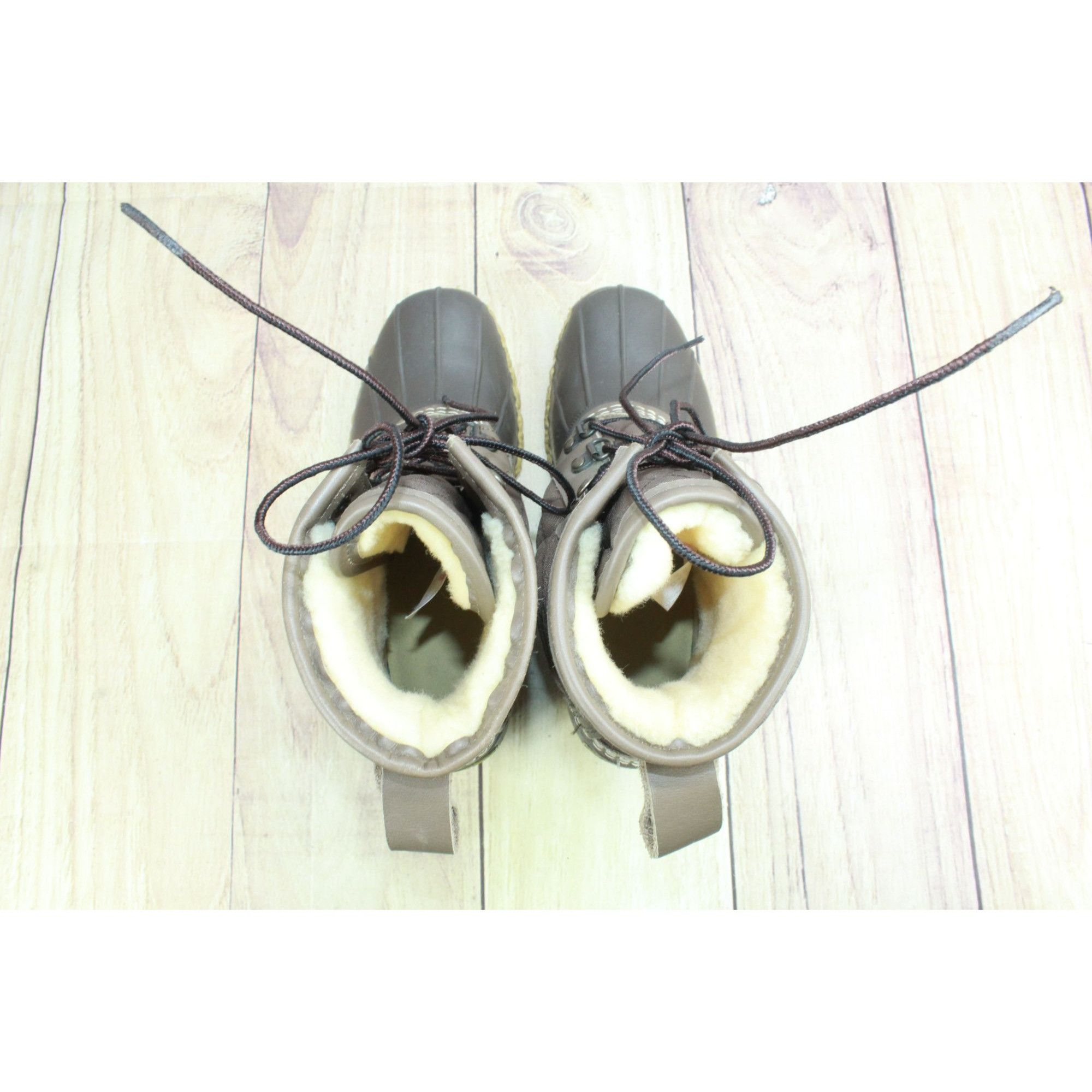 L.L. Bean LL Bean Brown Shearling Quilted Insulated Duck Boots Size US 6 / IT 36 - 7 Thumbnail
