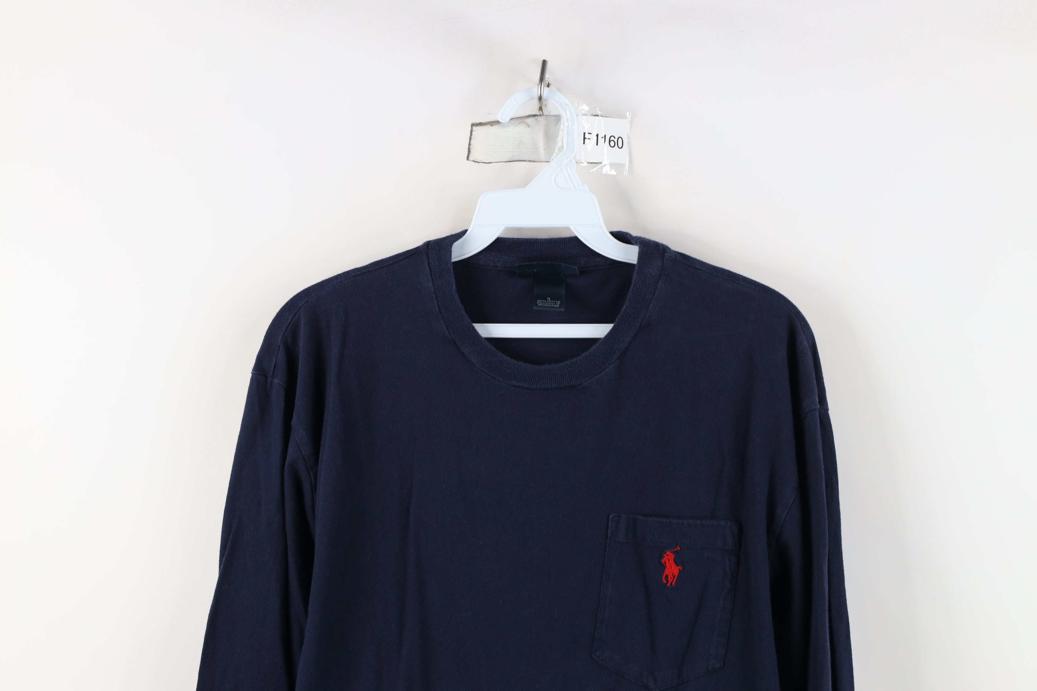 Ralph Lauren Vintage 90s Ralph Lauren Long Sleeve Pocket T-Shirt Cotton Size US S / EU 44-46 / 1 - 2 Thumbnail