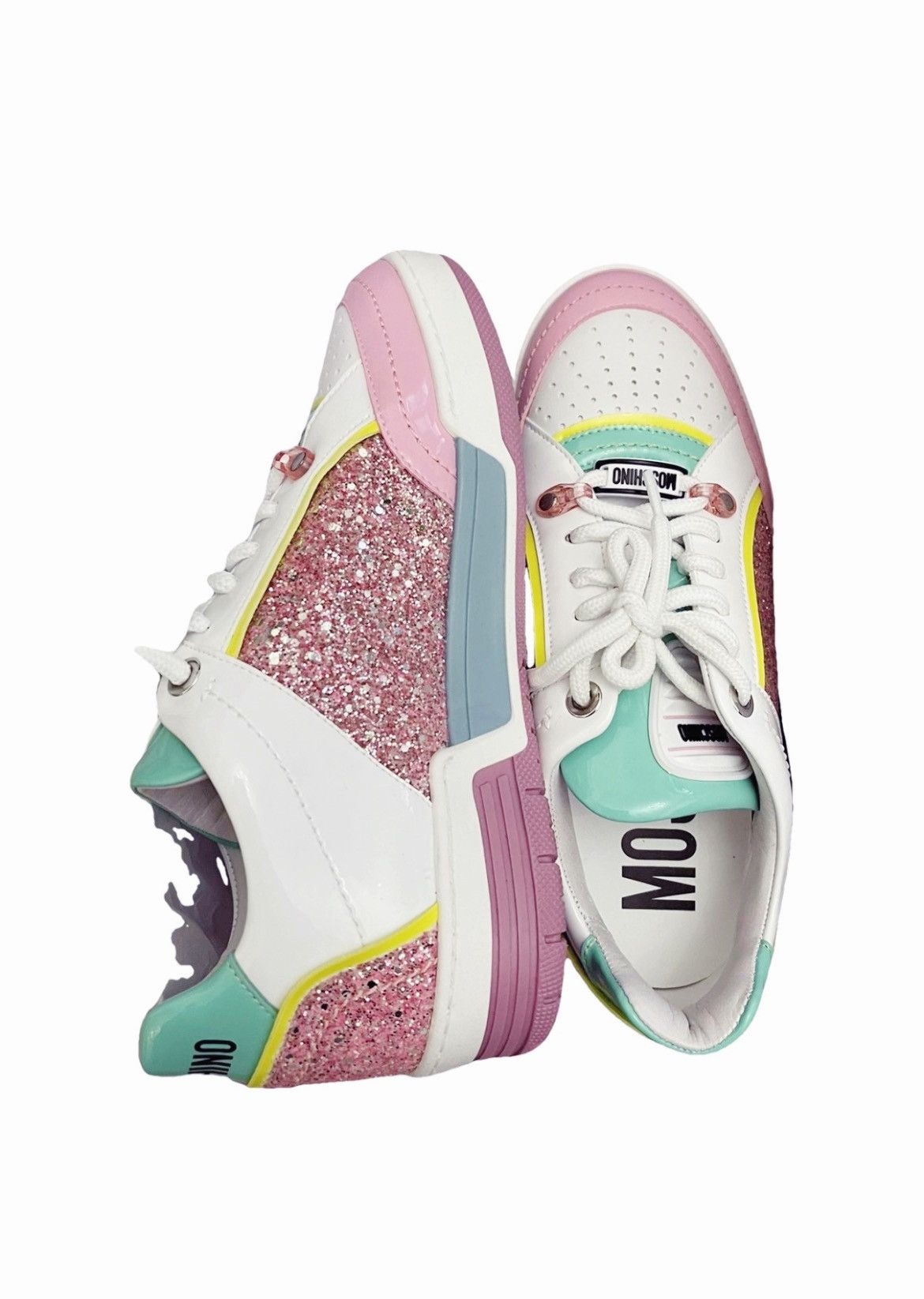Moschino Authentic Moschino Pastel / Pink Glitter Low Top Sneakers Size US 8 / IT 38 - 8 Thumbnail