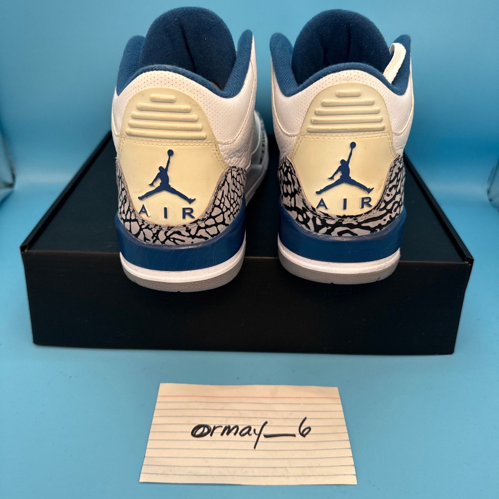 Jordan Brand × Nike Air Jordan Retro 3 "True Blue" 2009 m8.5 w10 Size US 8.5 / EU 41-42 - 5 Thumbnail