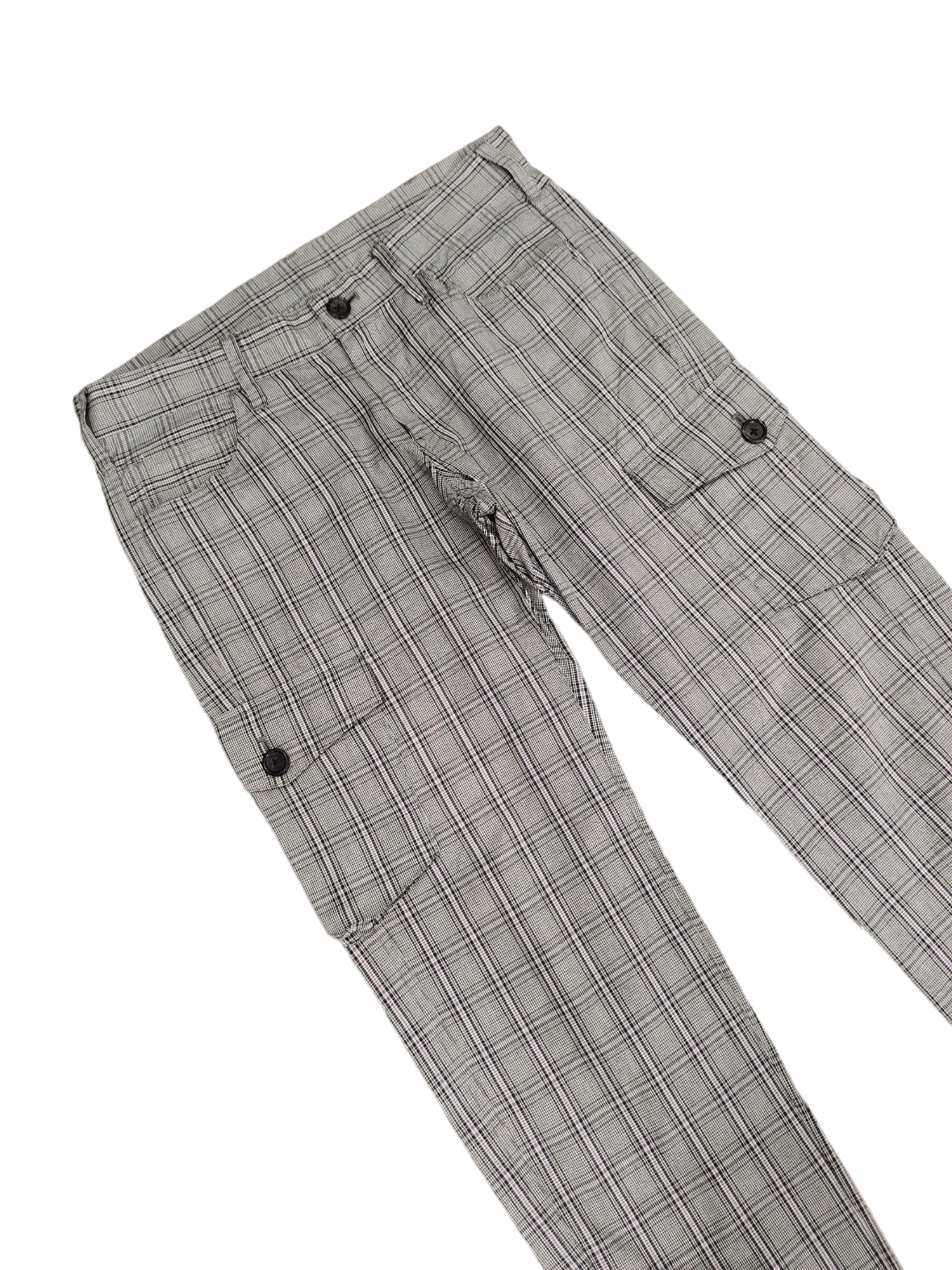 If Six Was Nine Boycott Checkered Plaid Cargo Pants Size US 31 - 4 Thumbnail