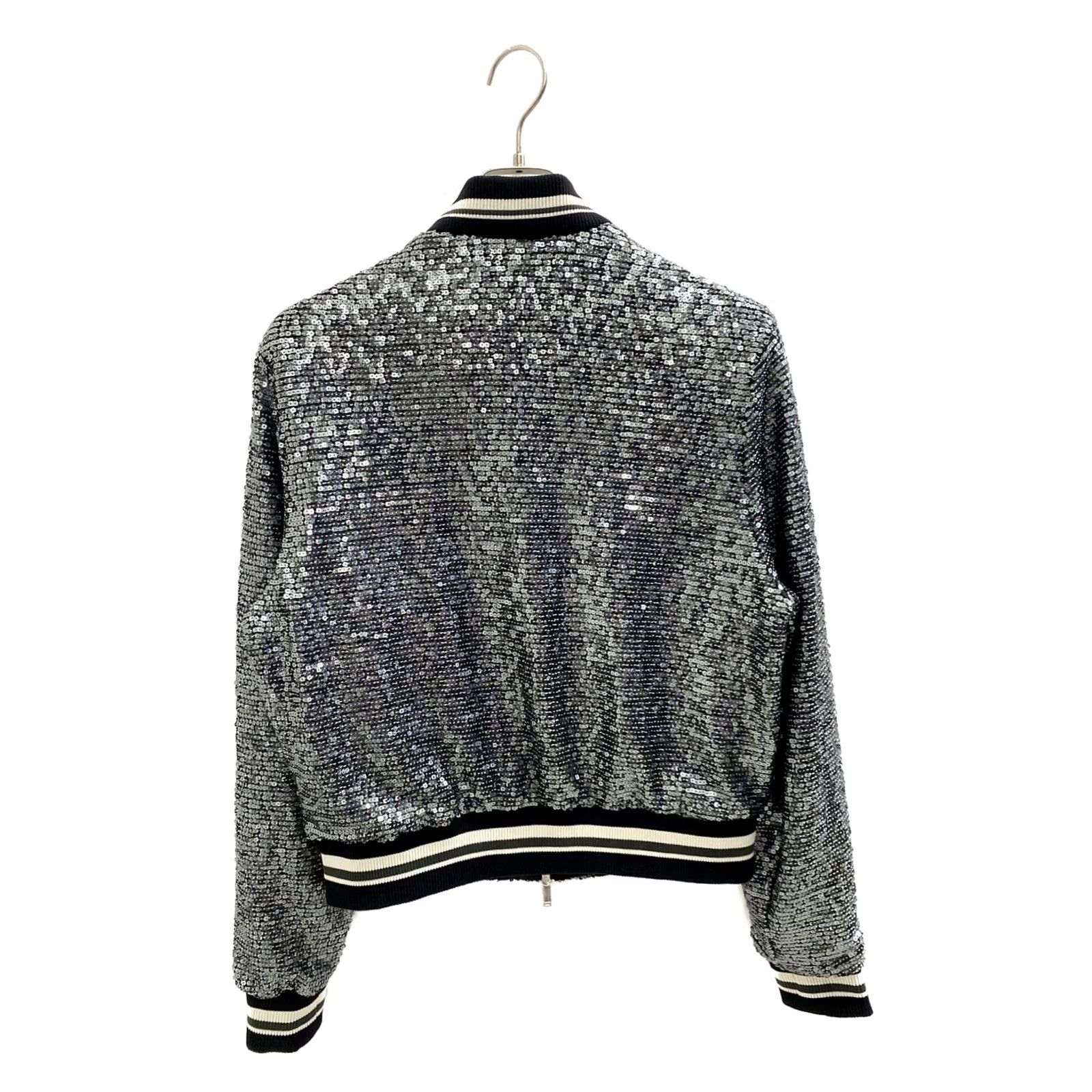 Zara ZARA Blouson Jacket Man L Black x silver Sequined Size US L / EU 52-54 / 3 - 2 Thumbnail
