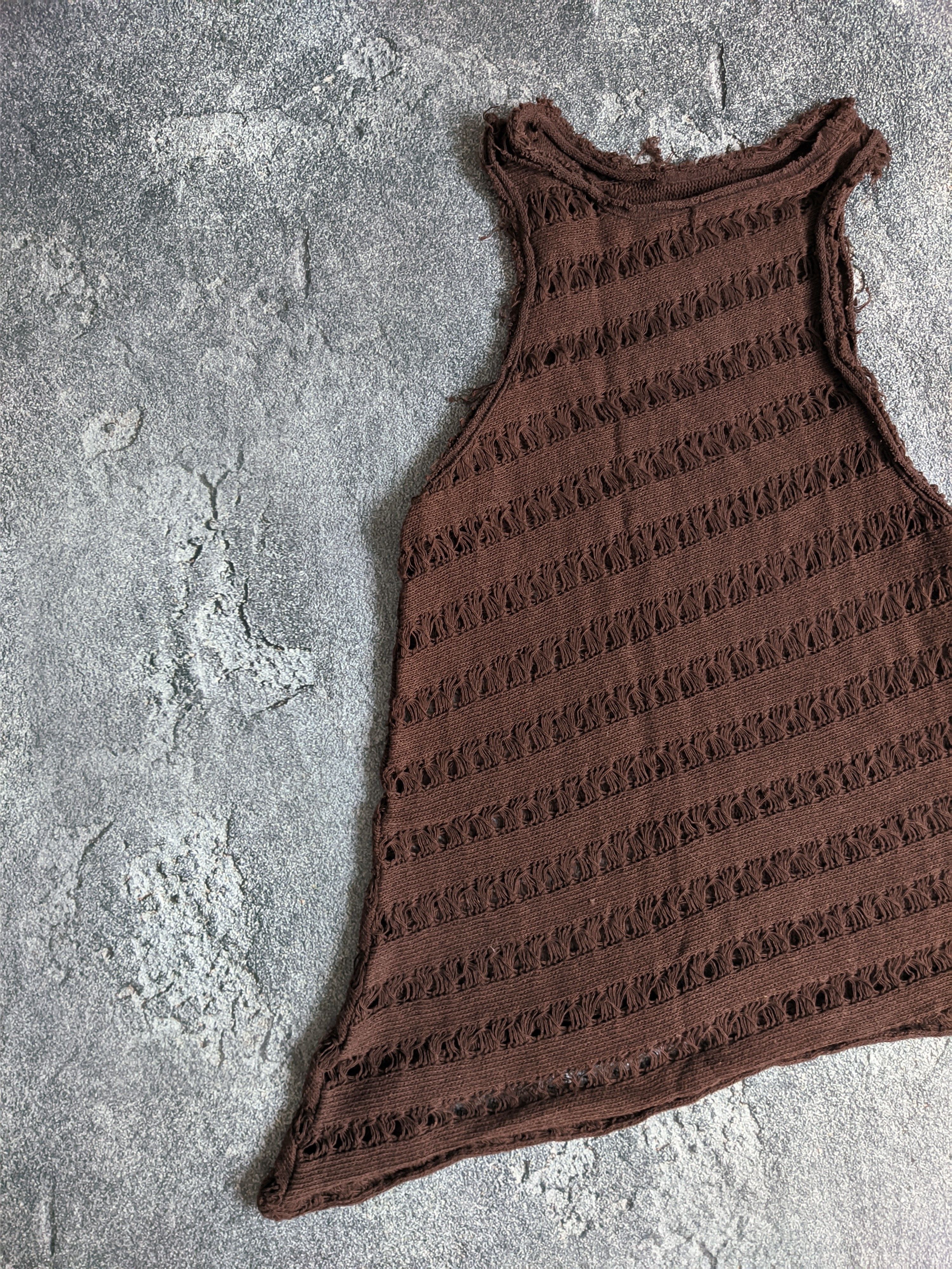 Japanese Brand Vintage mesh tank top avant garde gothic distressed Size M / US 6-8 / IT 42-44 - 4 Thumbnail