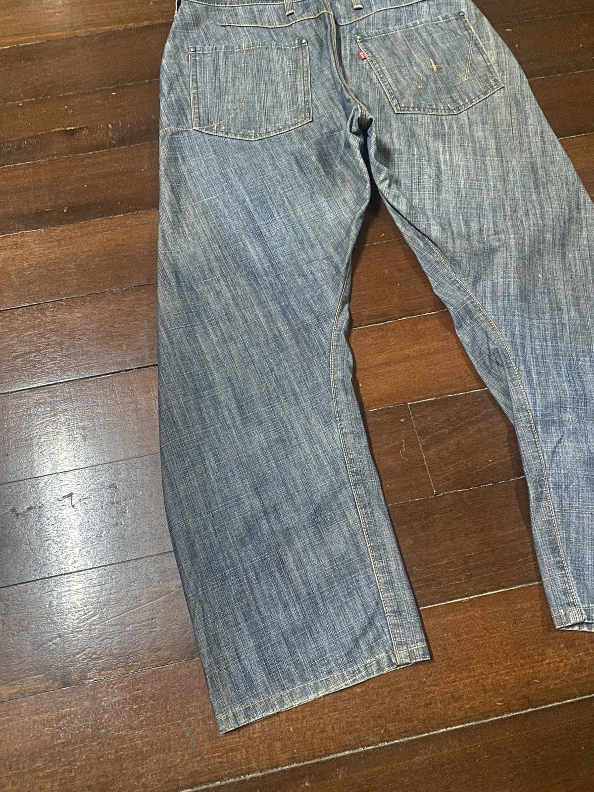 Edwin Vtg Wide Leg Jeans Edwin E Function Loose Denim Jnco Y2k Size US 35 - 14 Thumbnail