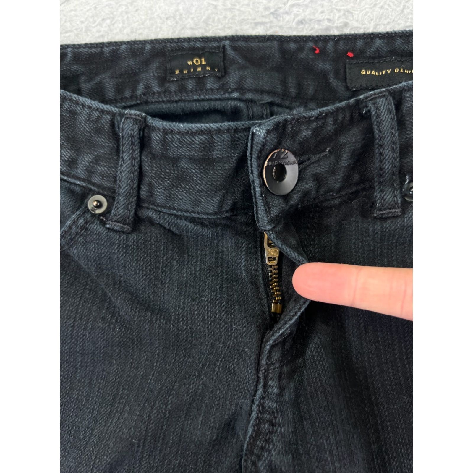 Express Express Jeans Womens 0 Black Denim Skinny 26x30 Low Rise 5-Pocket Cotton Blend Embroidered Western Womens Size 25" / US 0 / IT 36 - 5 Thumbnail