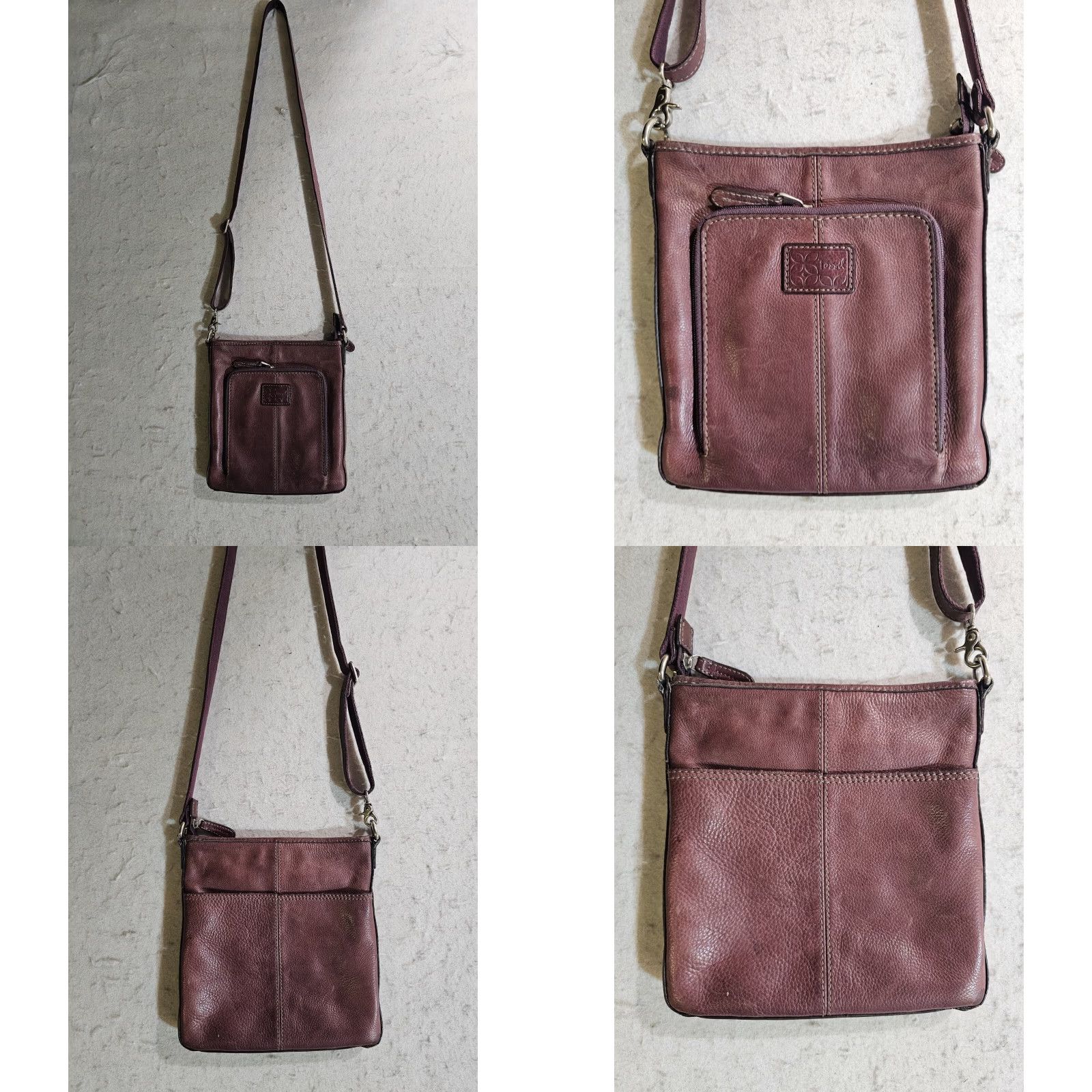Fossil VINTAGE Fossil Crosstown Organizer Crossbody Bag Brick Red Size ONE SIZE - 8 Thumbnail
