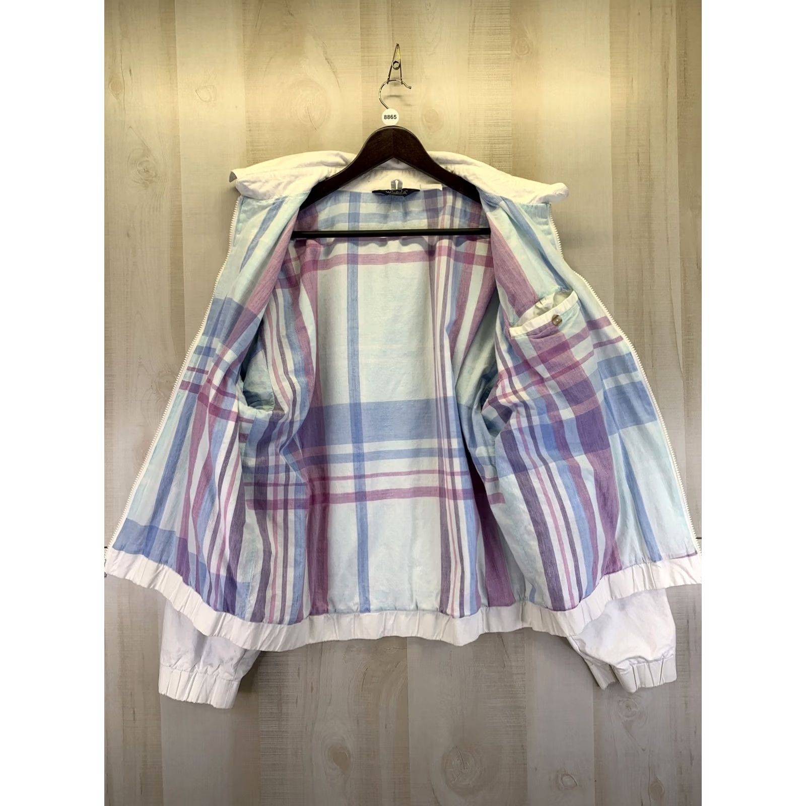 Vintage VINTAGE Woolrich Jacket Unisex Adults Cotton Plaid Pastel Interior Bomber Zip White L Regular Mens Womens Boys Girls Size L / US 10 / IT 46 - 5 Thumbnail