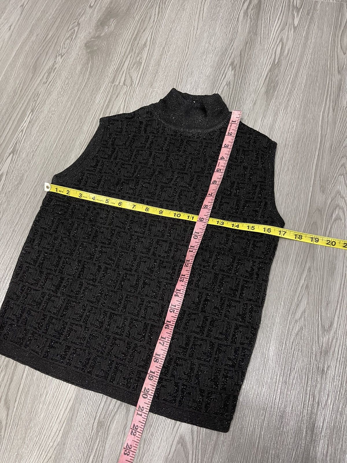 Fendi Vintage FENDI knitted monogram FF glitter tank top Size M / US 6-8 / IT 42-44 - 10 Thumbnail