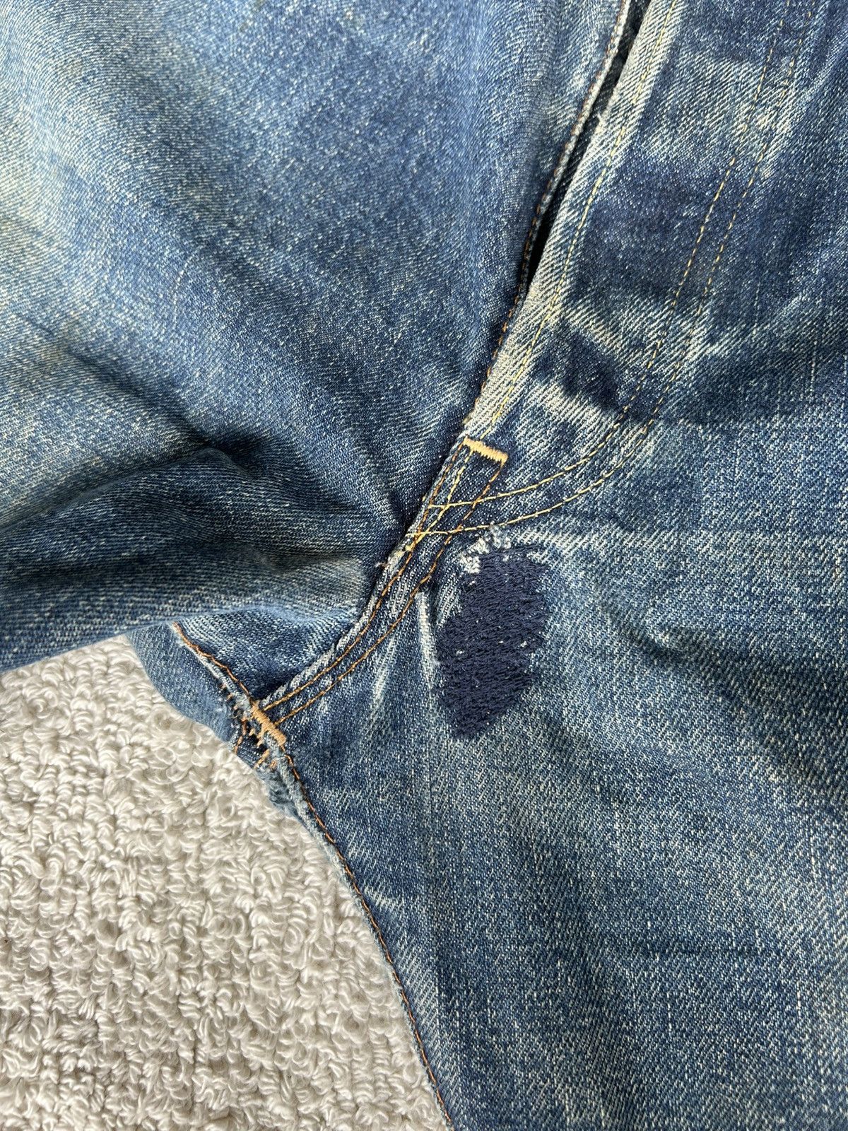 Levi's × Vintage Vtg 50-60s Levis Big E Single Button6 Selvedge Distressed Size US 36 / EU 52 - 8 Thumbnail