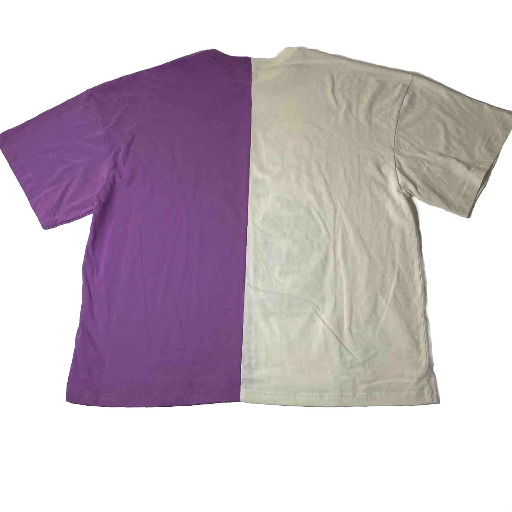 Vintage VINTAGE NBA T Shirt LA Lakers / Chicago Bulls Mixed Split Tee RARE Size XS / US 0-2 / IT 36-38 - 4 Thumbnail