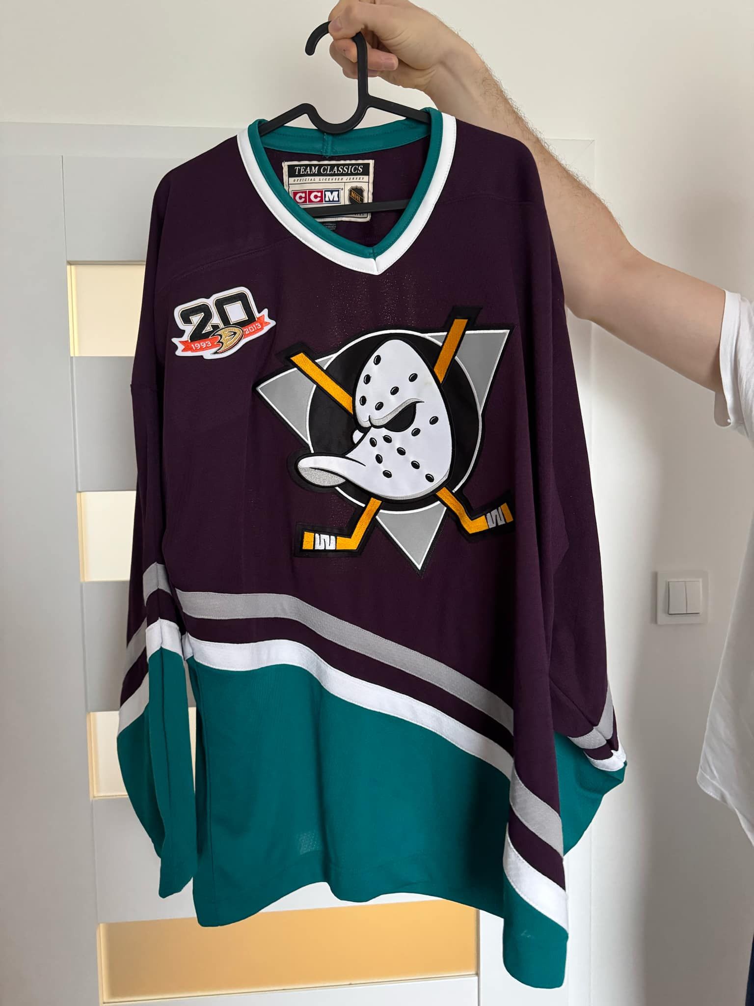 Ccm NHL Vintage Anaheim Ducks CCM Longsleeve Size US L / EU 52-54 / 3 - 2 Thumbnail