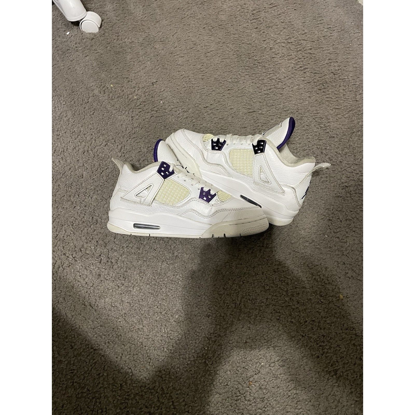 Jordan Brand Size 5y- Nike Air Jordan 4 Retro GS Purple Metallic Men's Size US 5 / EU 37 - 3 Thumbnail