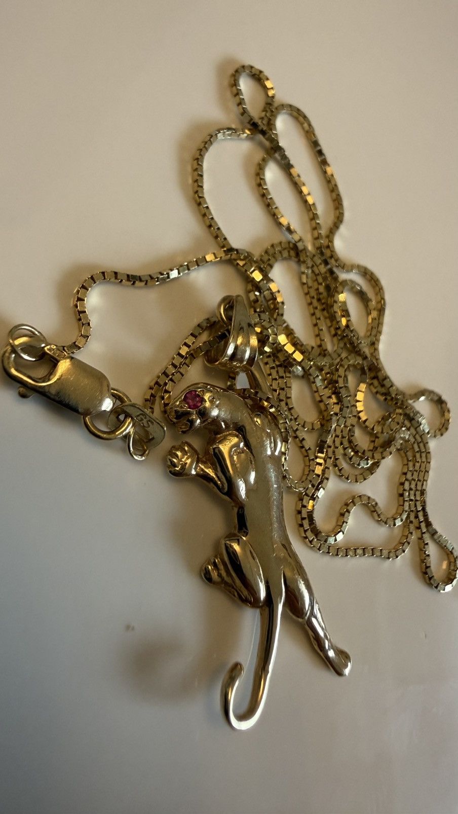 Supreme supreme justice libra 14k gold pendant box chain necklace