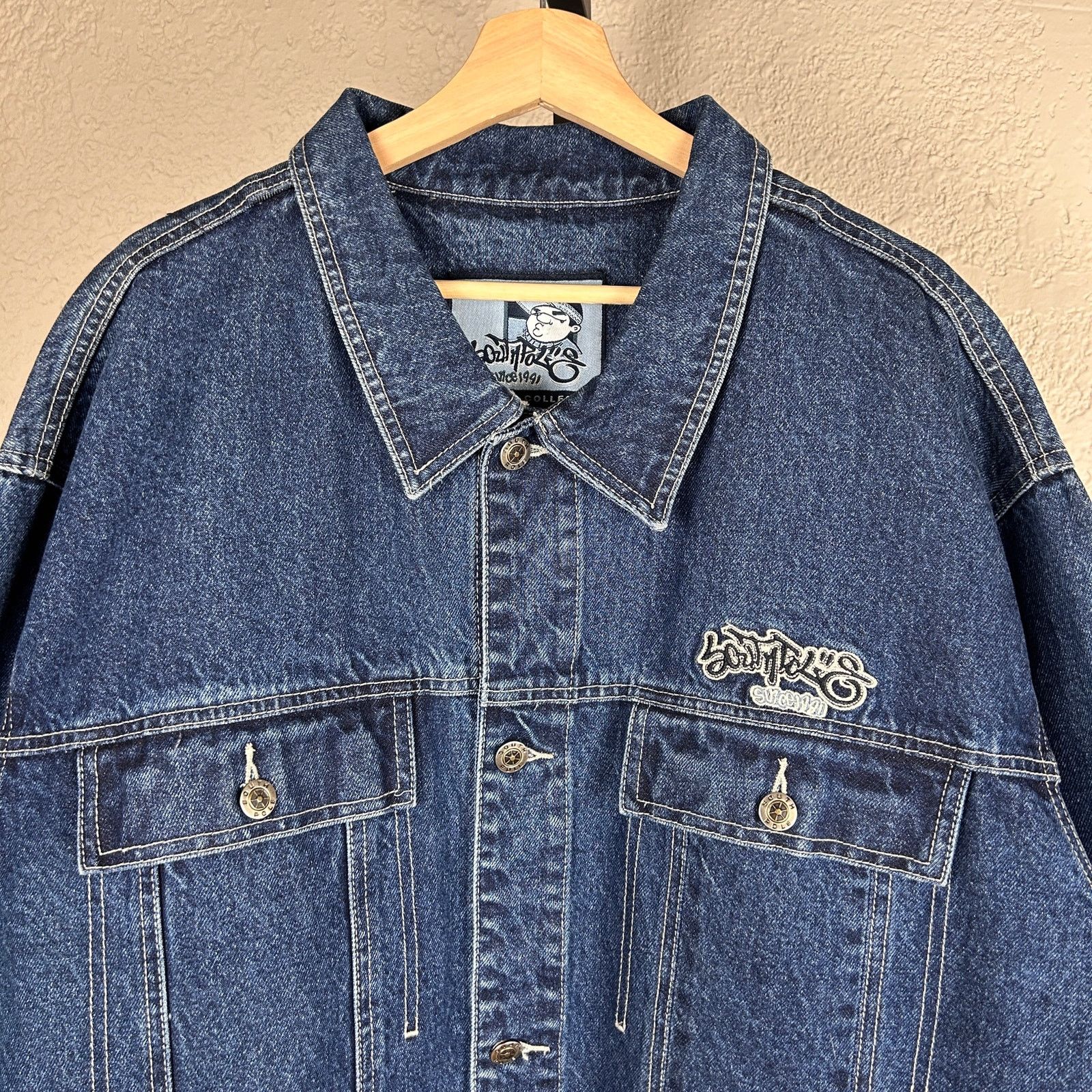 Southpole Southpole CRAZY Y2K XXL Embroidered Denim Jacket Size US XXL / EU 58 / 5 - 3 Thumbnail