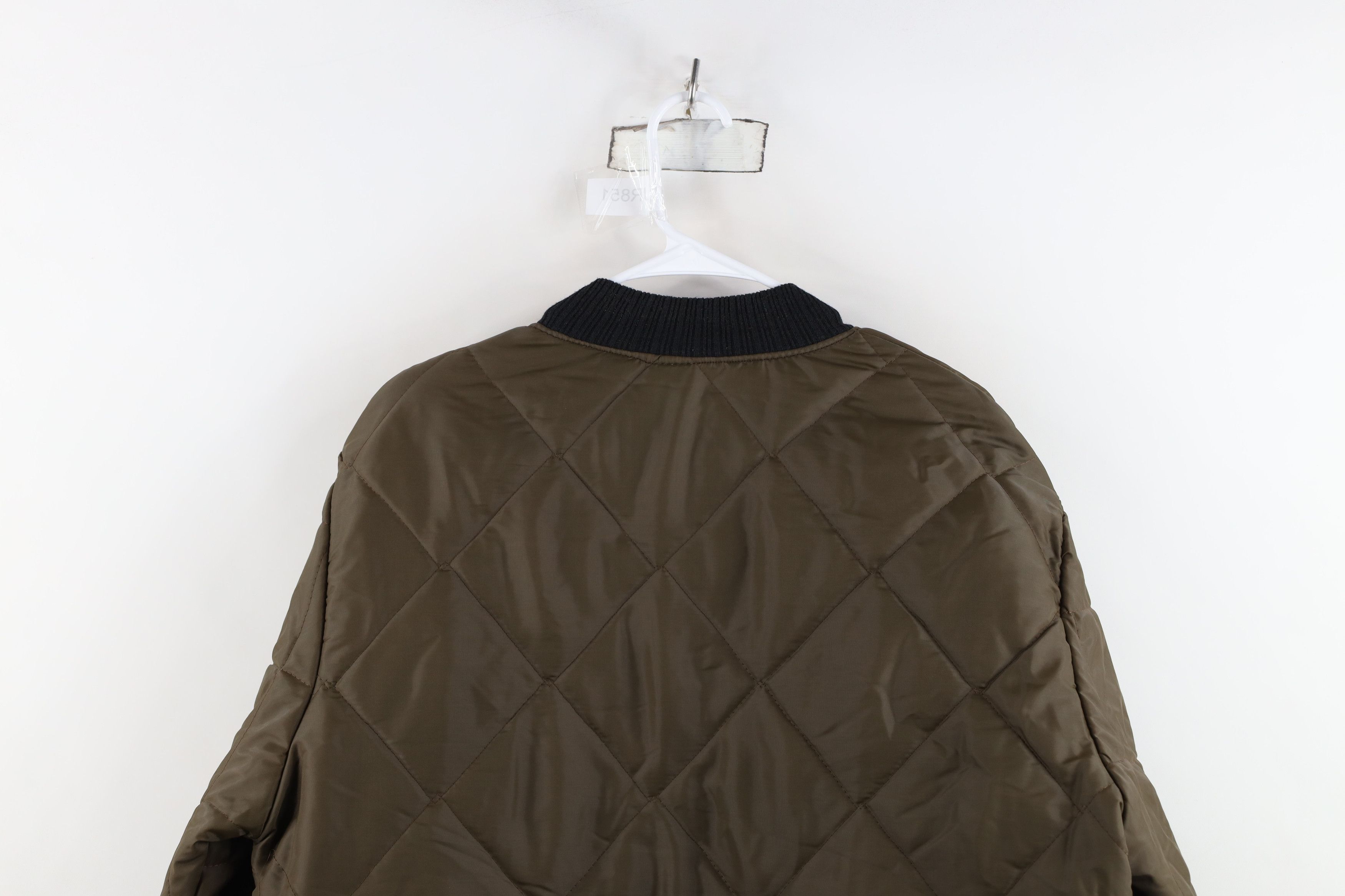 Vintage Vintage 70s Streetwear Blank Quilted Puffer Jacket Brown USA Size US XL / EU 56 / 4 - 12 Thumbnail
