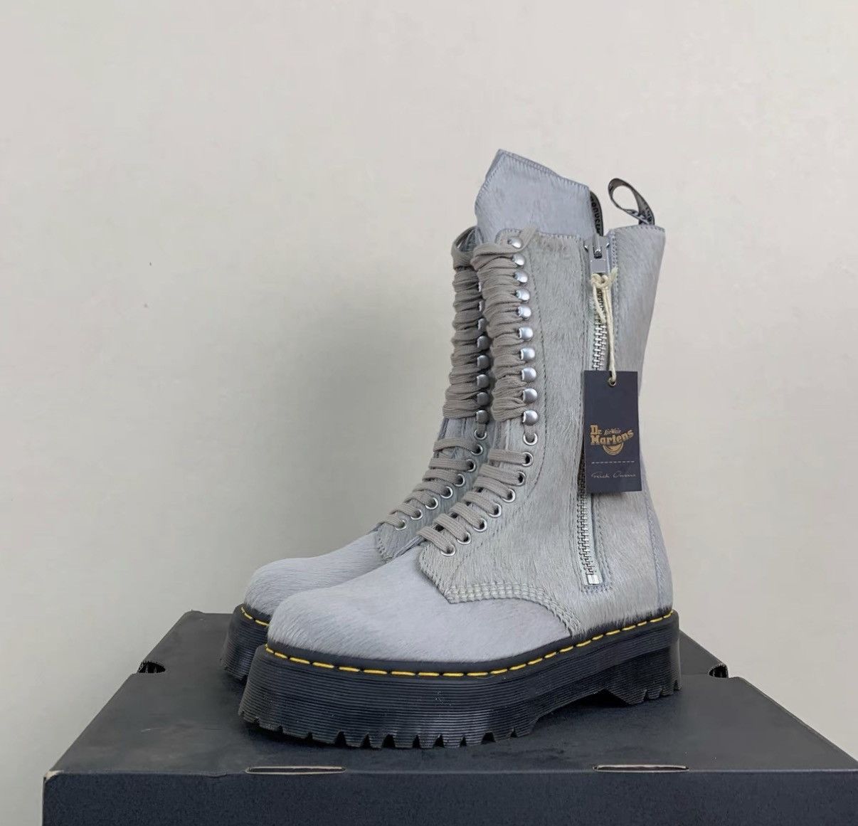 Rick Owens Rick Owens Dr. Martens Collaboration Pony Hair Harness Boots Size US 8.5 / EU 41-42 - 1 Thumbnail