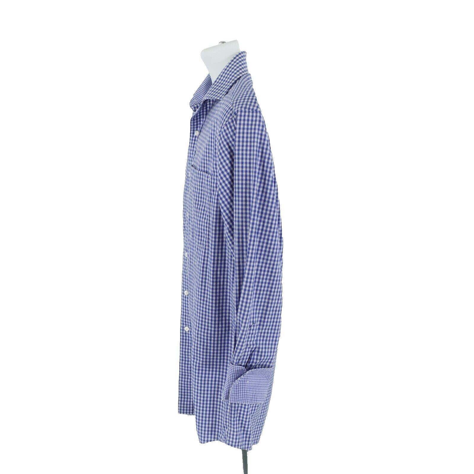 Tommy Hilfiger Tommy Hilfiger Regular Fit Gingham Plaid Blue Flip Cuff Dres Size US M / EU 48-50 / 2 - 6 Thumbnail