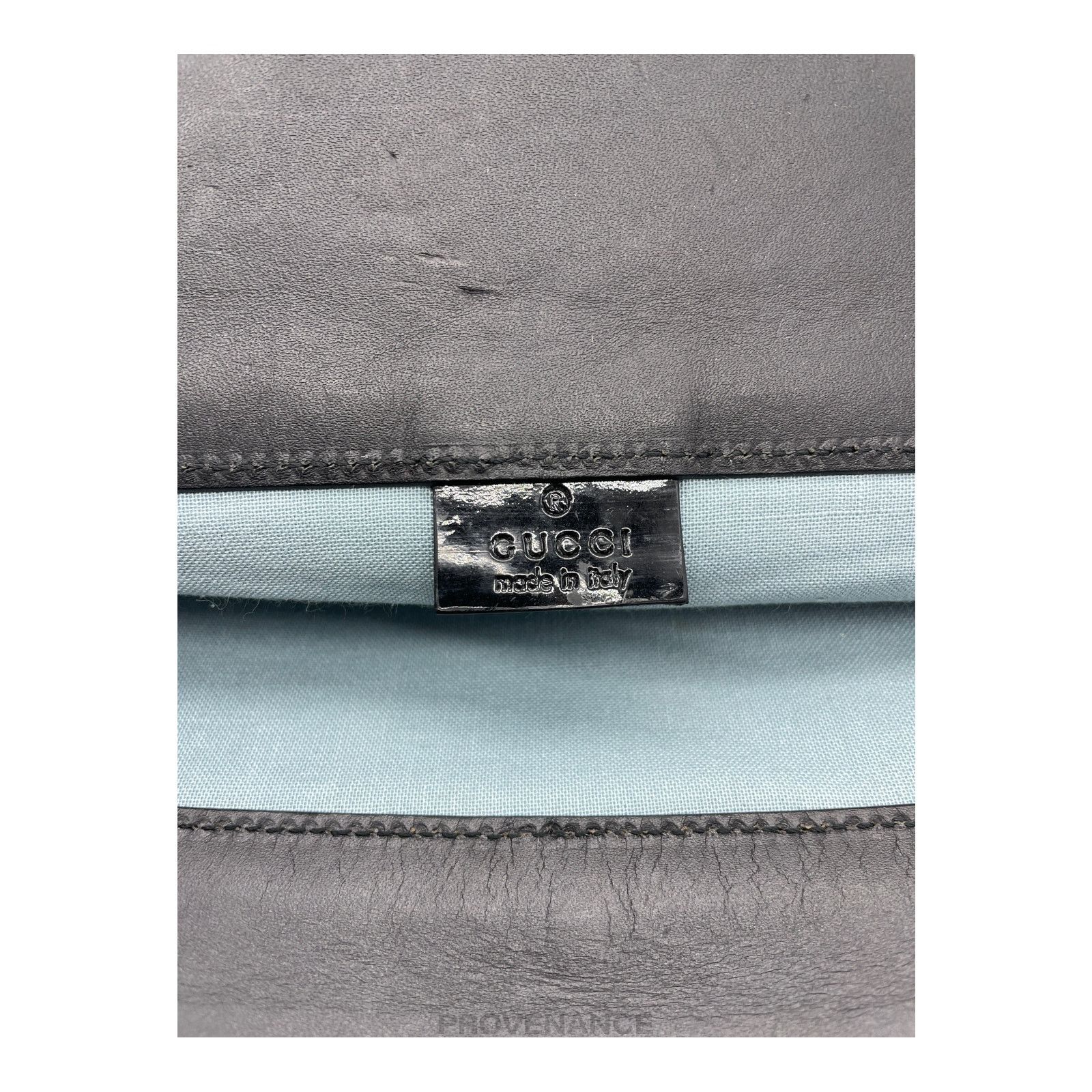Gucci 🔴 Gucci Microsuede Shopping Tote - Powder Blue Size ONE SIZE - 6 Thumbnail