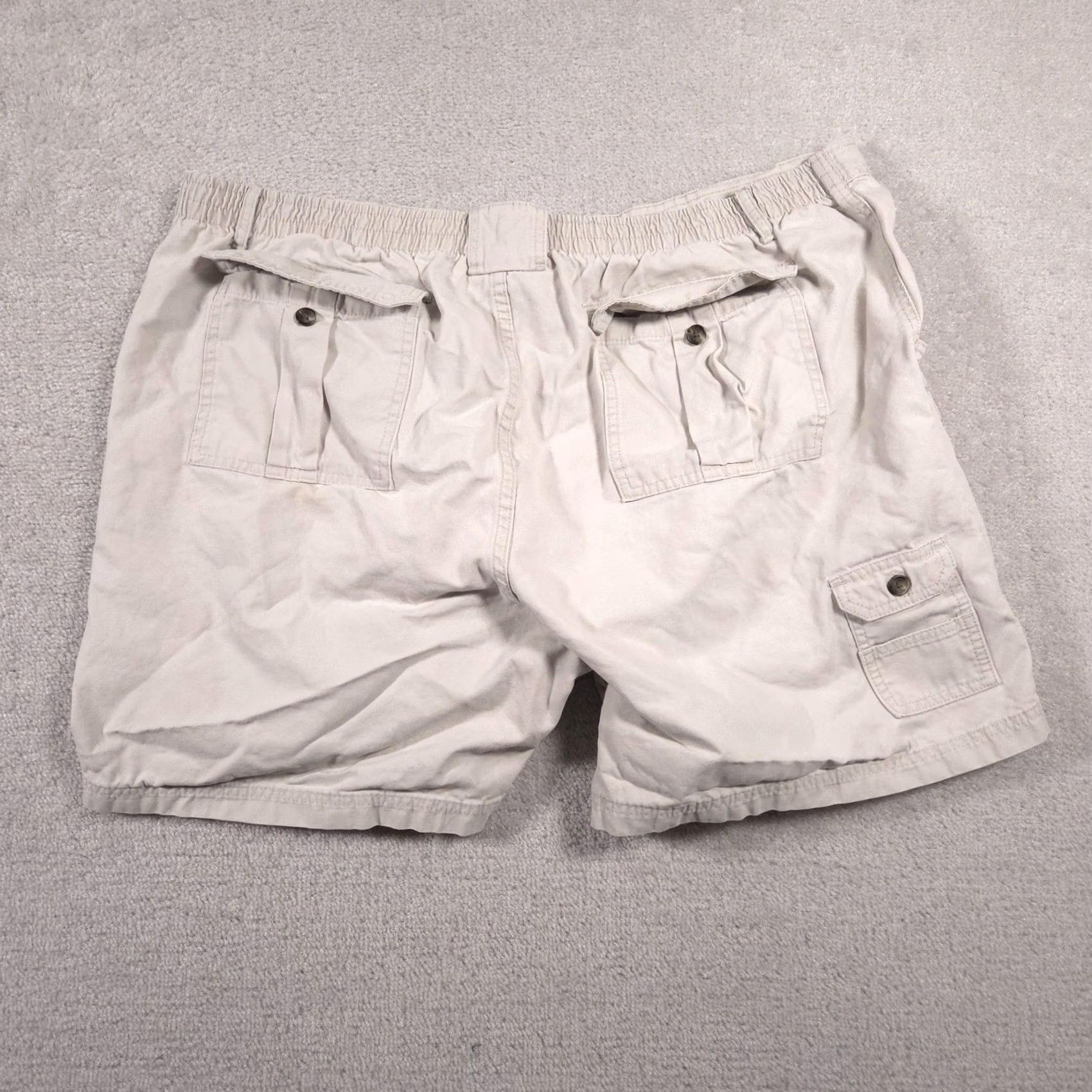 Vintage Cargo Shorts Mens 46 Beige Multi Pocket Casual Outdoor Utility Relaxed Fit Comfort Pants Size US 38 / EU 54 - 6 Thumbnail