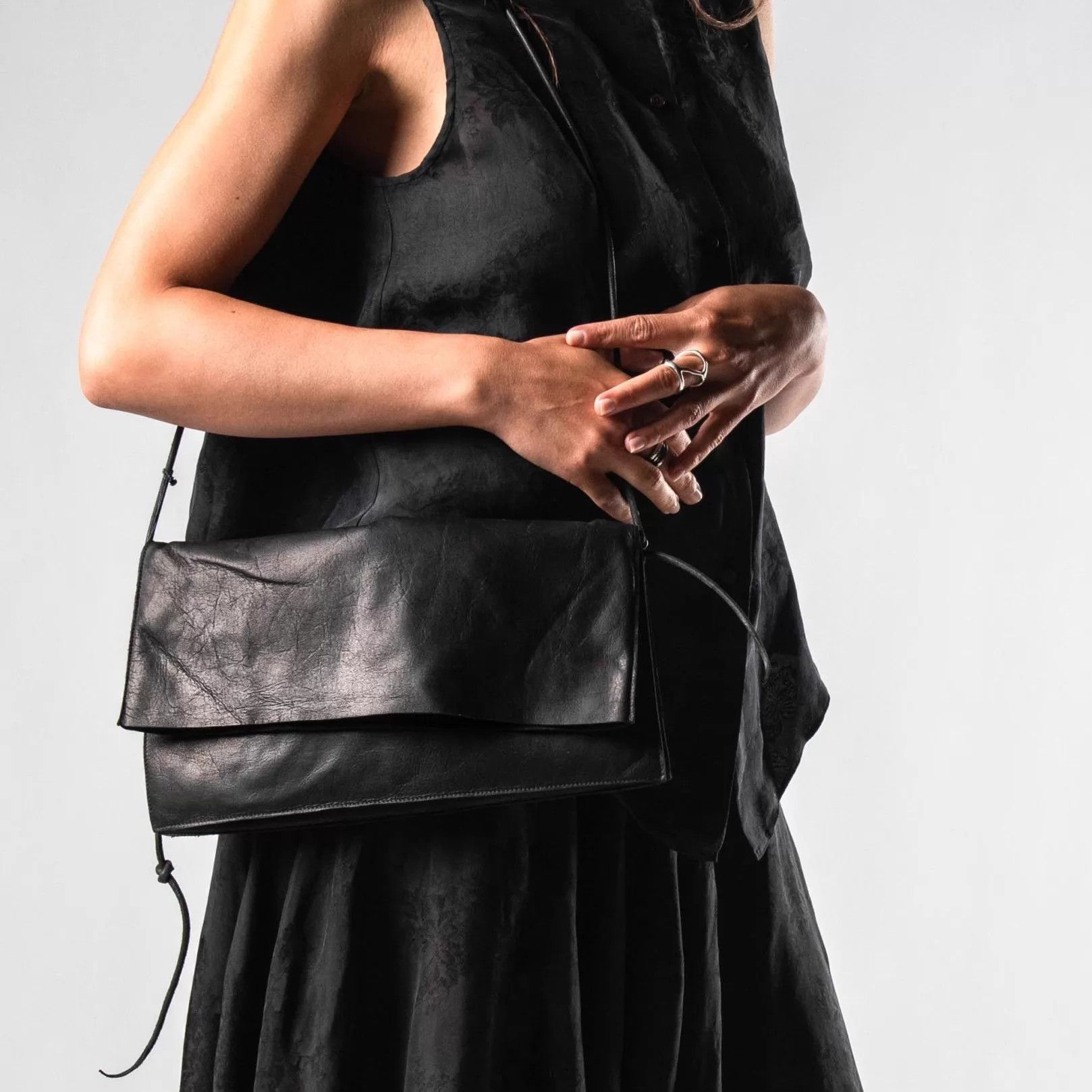 Ma+ M.A+ Maurizio Amadei Black Cowhide Shoulder Bag new Size ONE SIZE - 1 Thumbnail