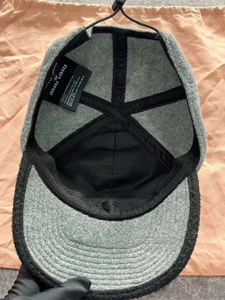 Miu Miu Miumiu Gray Fleece Hat Size M Brand New. Size ONE SIZE - 3 Thumbnail