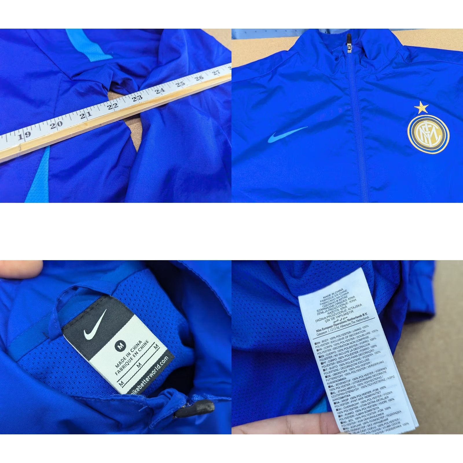 Nike Nike FC Milan 2012-2013 Mens Training Jacket Sz M Full Zip Football Adult Blue Size US M / EU 48-50 / 2 - 8 Thumbnail
