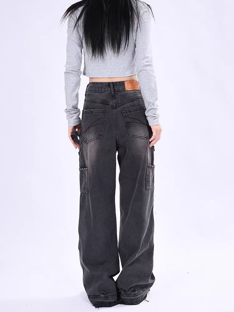 Japanese Brand × Jean High Street Vintage Black Washed Loose Jeans Size US 34 / EU 50 - 5 Thumbnail