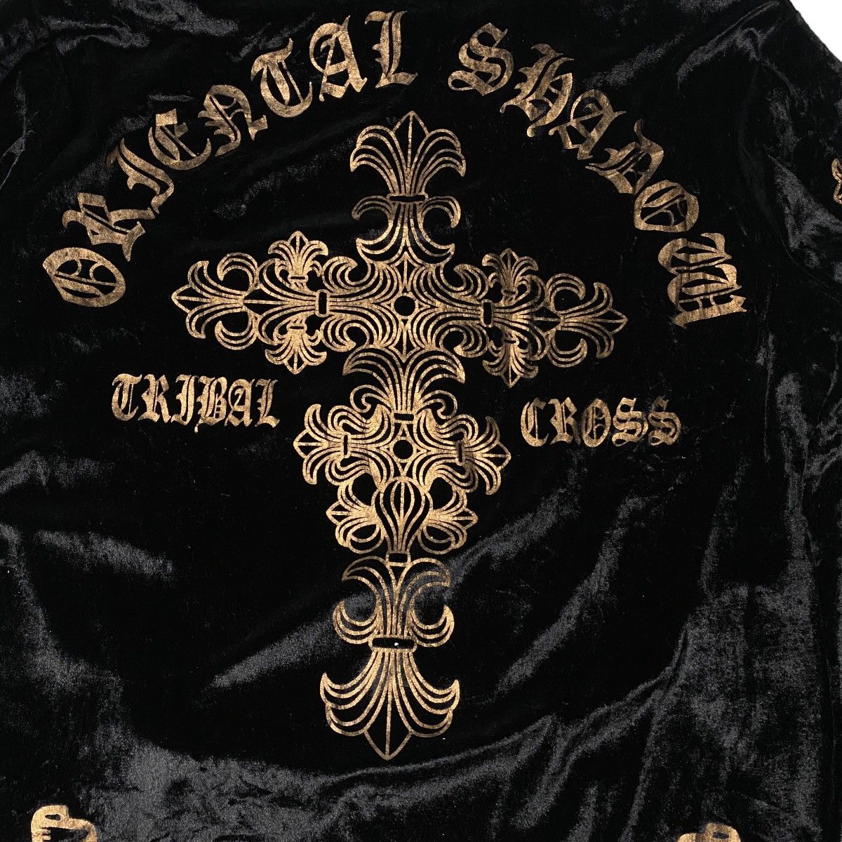 Hysteric Glamour × If Six Was Nine × Japanese Brand 2000's Macalester Tribal Cross Velvet Jacket Size US M / EU 48-50 / 2 - 3 Thumbnail