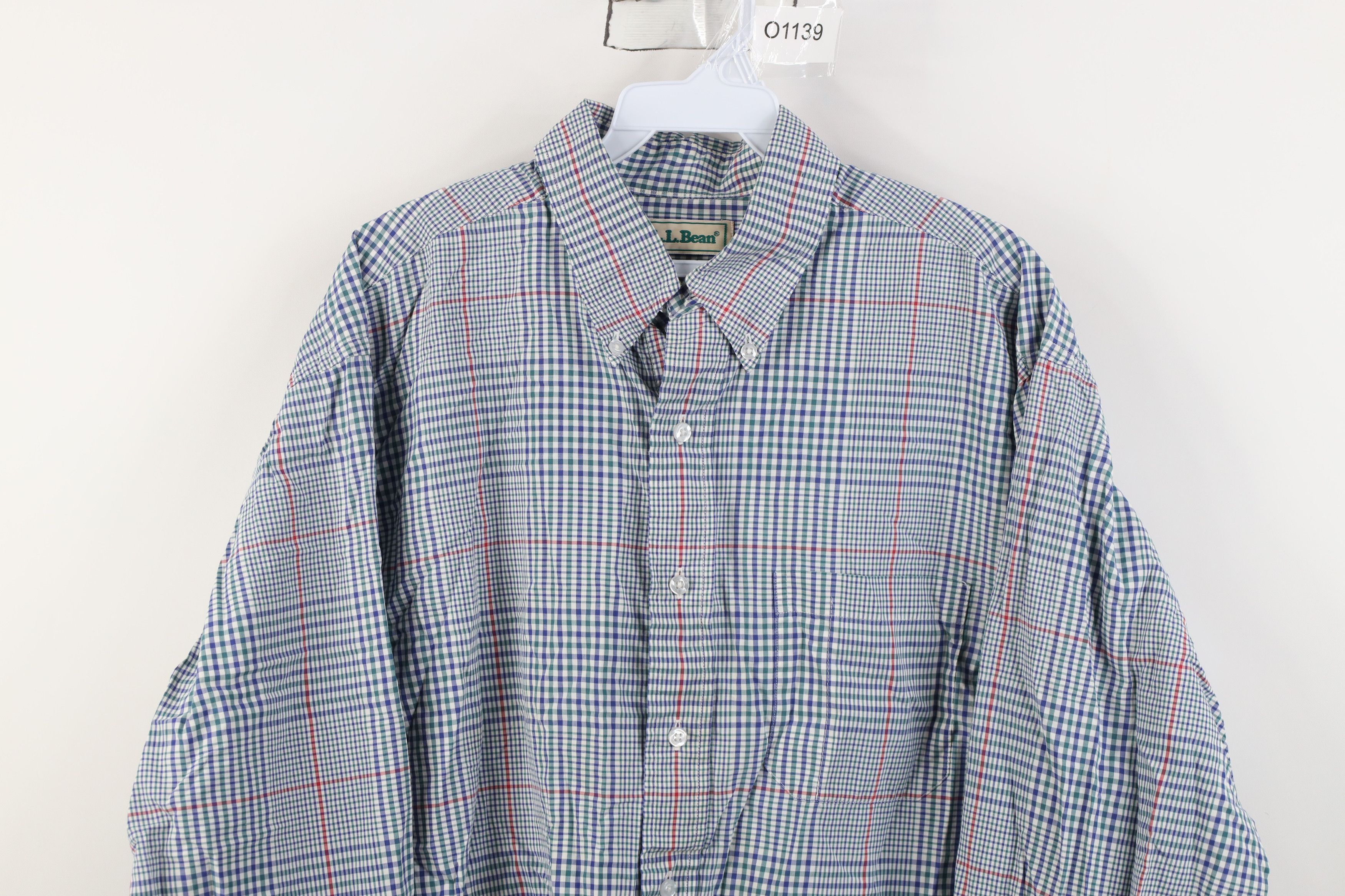 L.L. Bean Vintage 80s 90s LL Bean Button Down Shirt Plaid Cotton Size US L / EU 52-54 / 3 - 2 Thumbnail