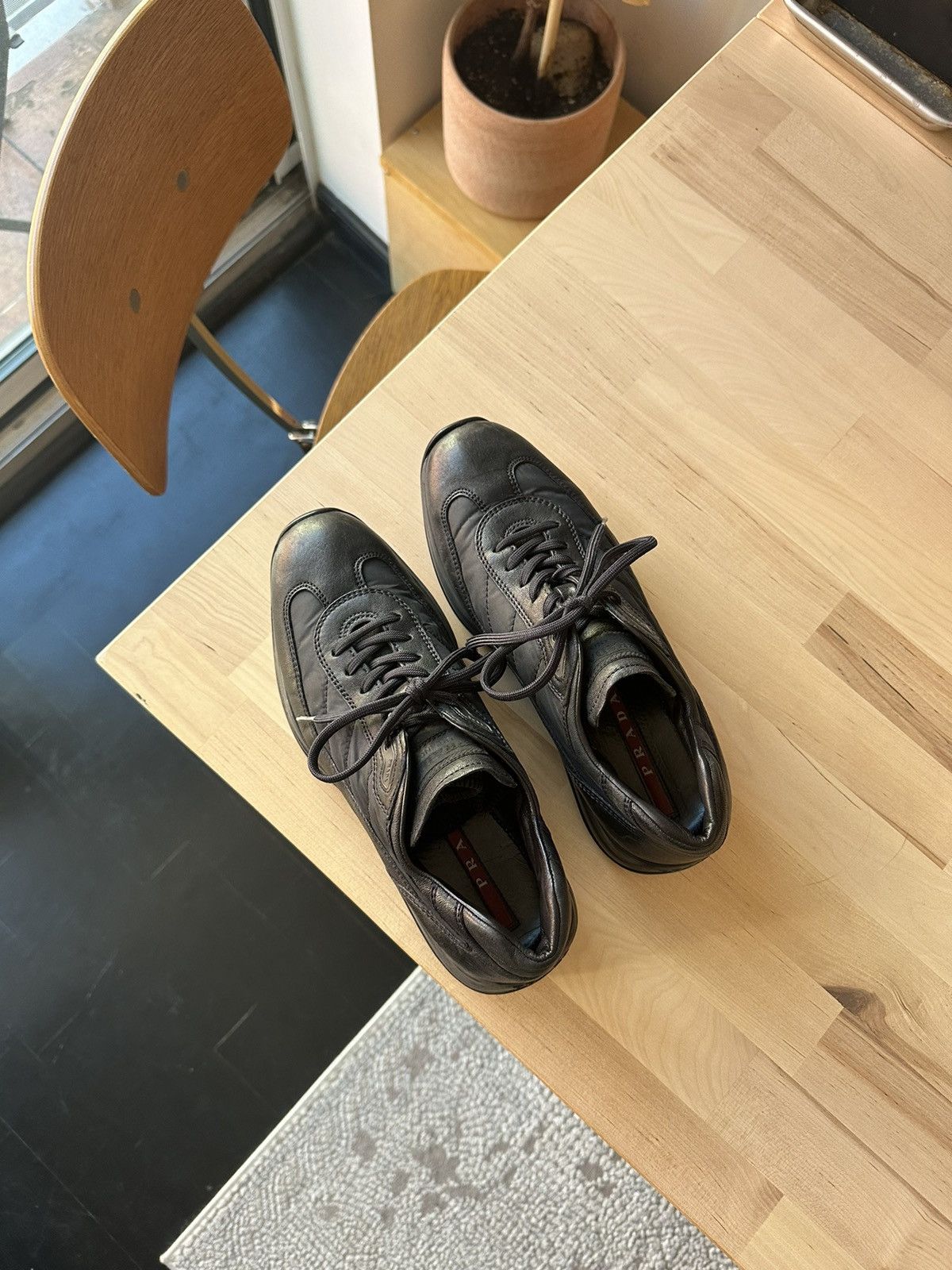 Prada prada sneakers leather + nylon Size US 8.5 / IT 38.5 - 4 Thumbnail