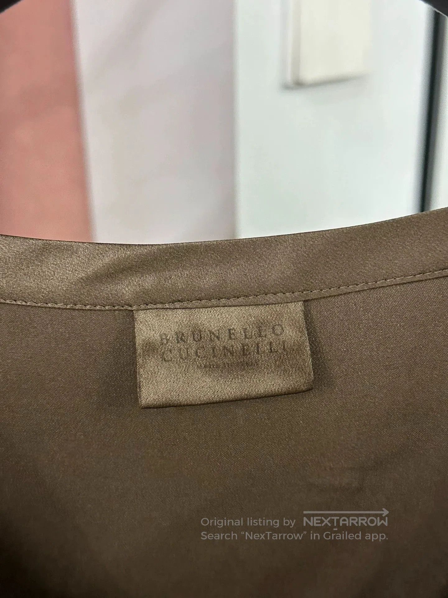 Brunello Cucinelli Brunello Cucinelli Brown Silk Sleeveless Top. Size M / US 6-8 / IT 42-44 - 3 Thumbnail