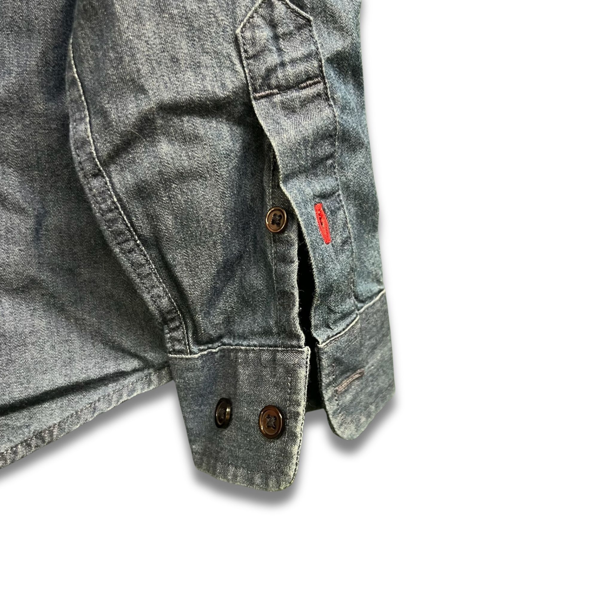 Cutter & Buck CUTTER & BUCK Vintage Long Sleeve Gray Denim Button Down Shi Size US S / EU 44-46 / 1 - 5 Thumbnail