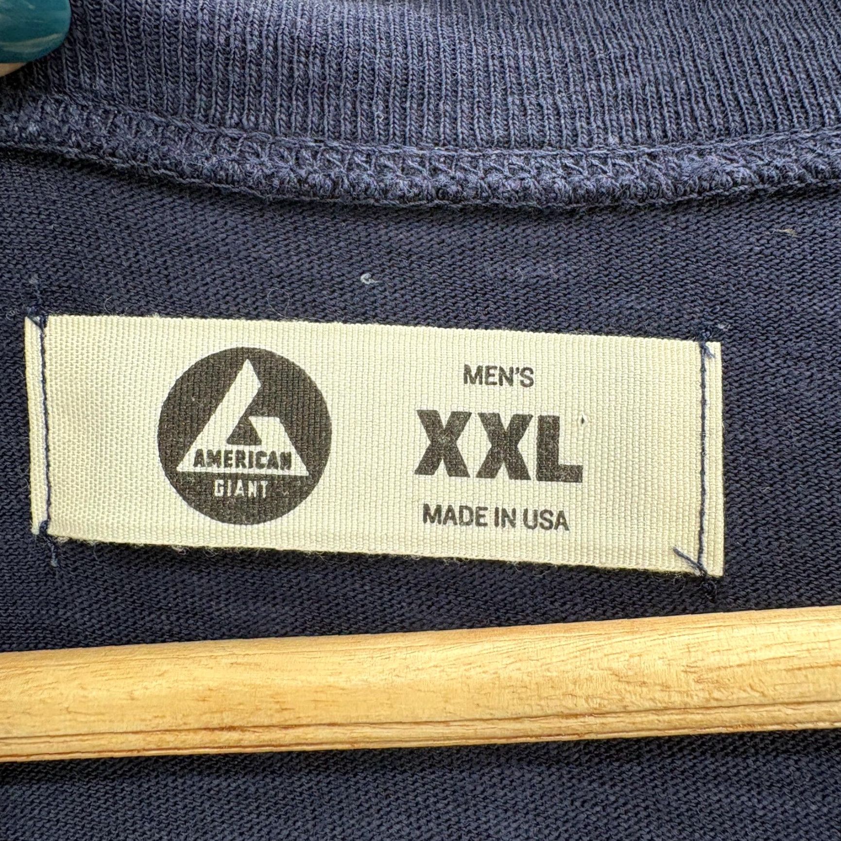 Vintage American Giant Shirt Mens 2XL Blue Cotton Long Sleeve Henley Made USA Casual Size US XXL / EU 58 / 5 - 4 Thumbnail