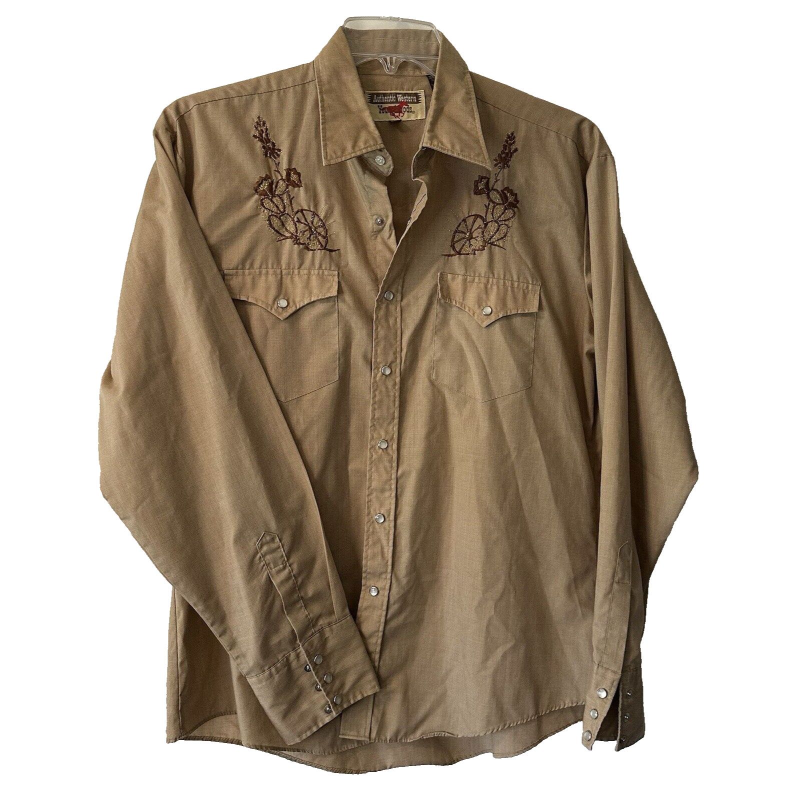 Other Authentic Western Youngbloods Snap Shirt LR Tan Embroidered Size US L / EU 52-54 / 3 - 1 Thumbnail