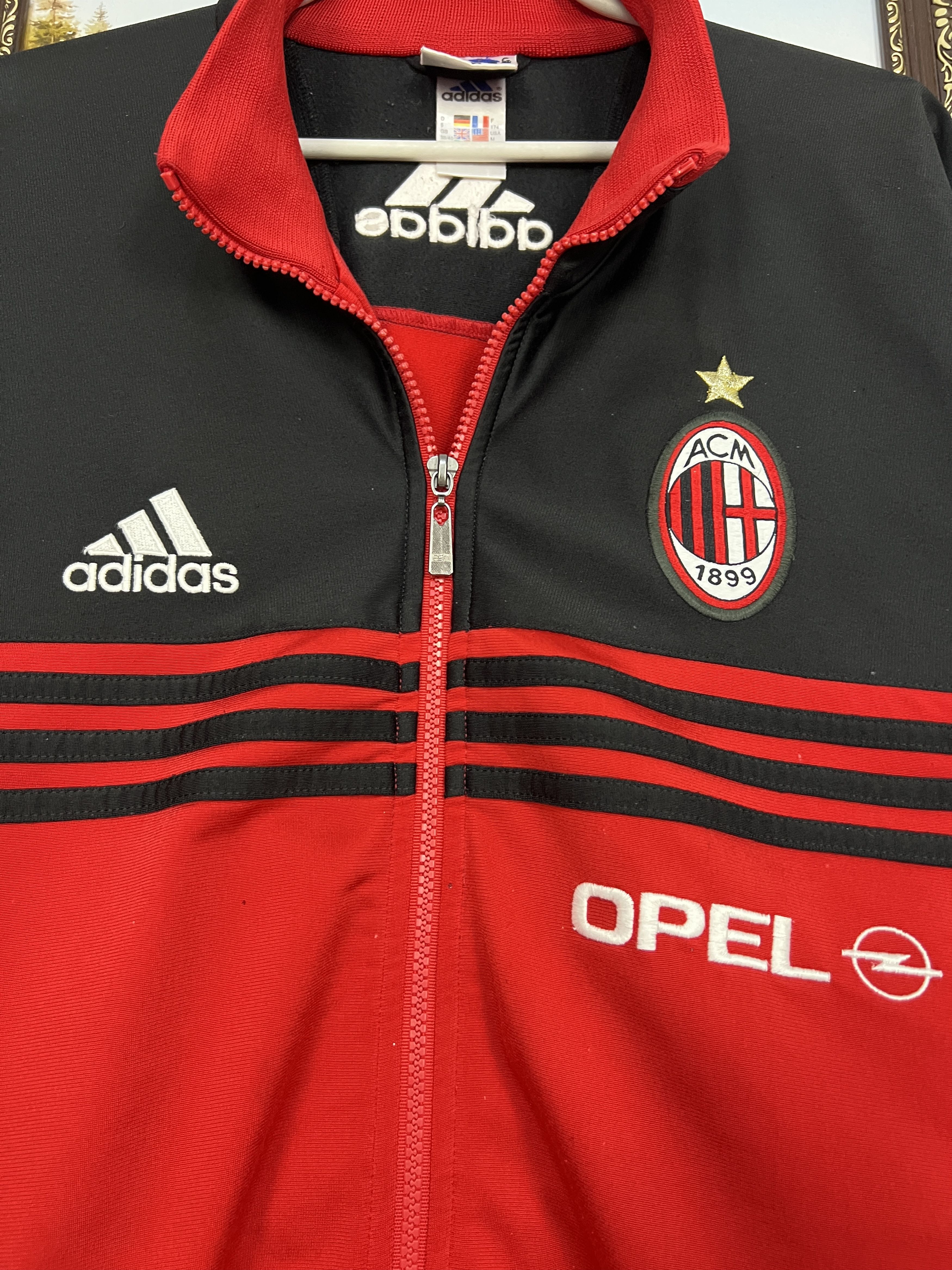 Adidas Vintage 90's Adidas AC Milan Football Jacket Soccer Mens Size US M / EU 48-50 / 2 - 3 Thumbnail