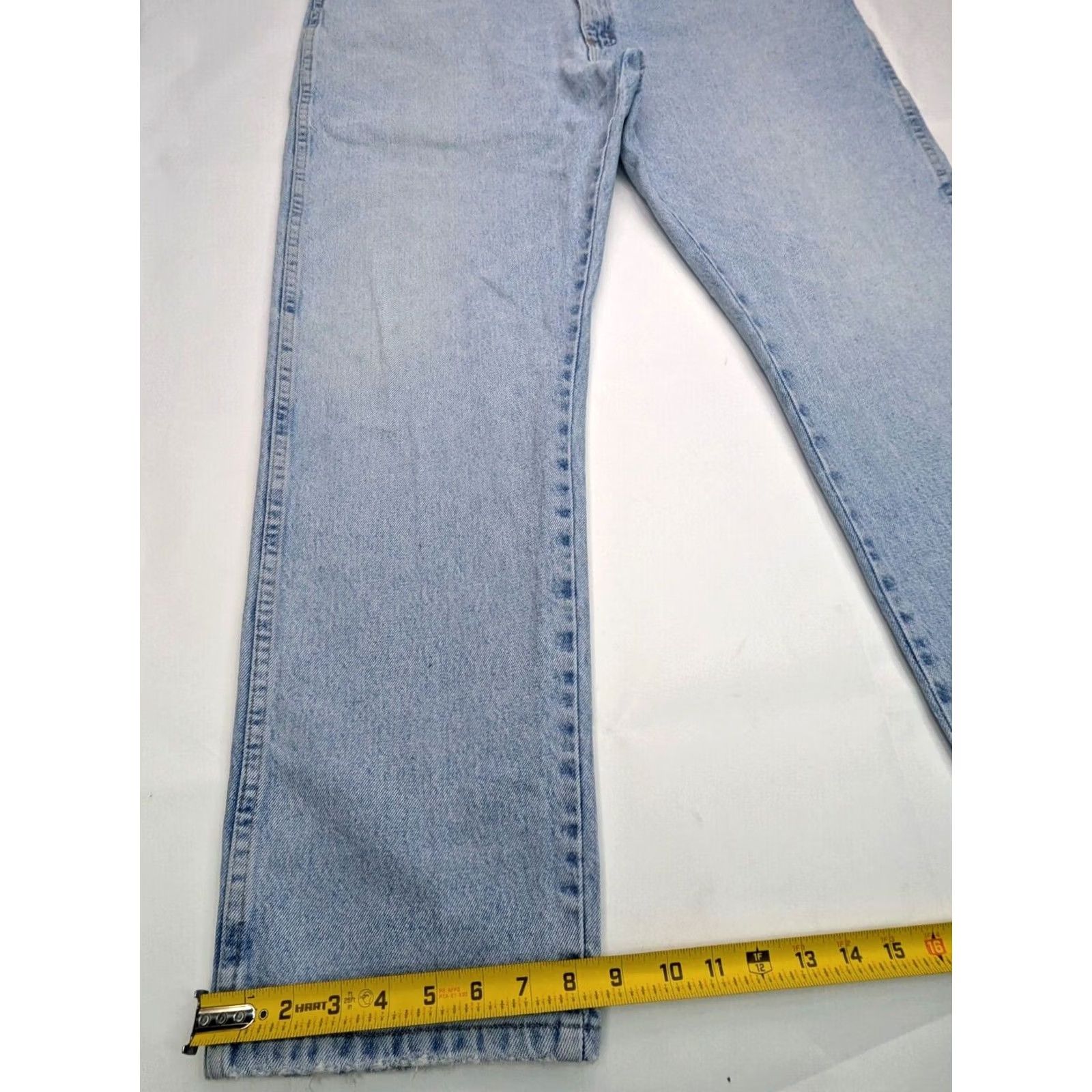 Wrangler VINTAGE Wrangler Rugged Wear Jeans Men 40x32 (True 39x31.5) Blue Lt Wash Straight Leg Size US 39 - 2 Thumbnail