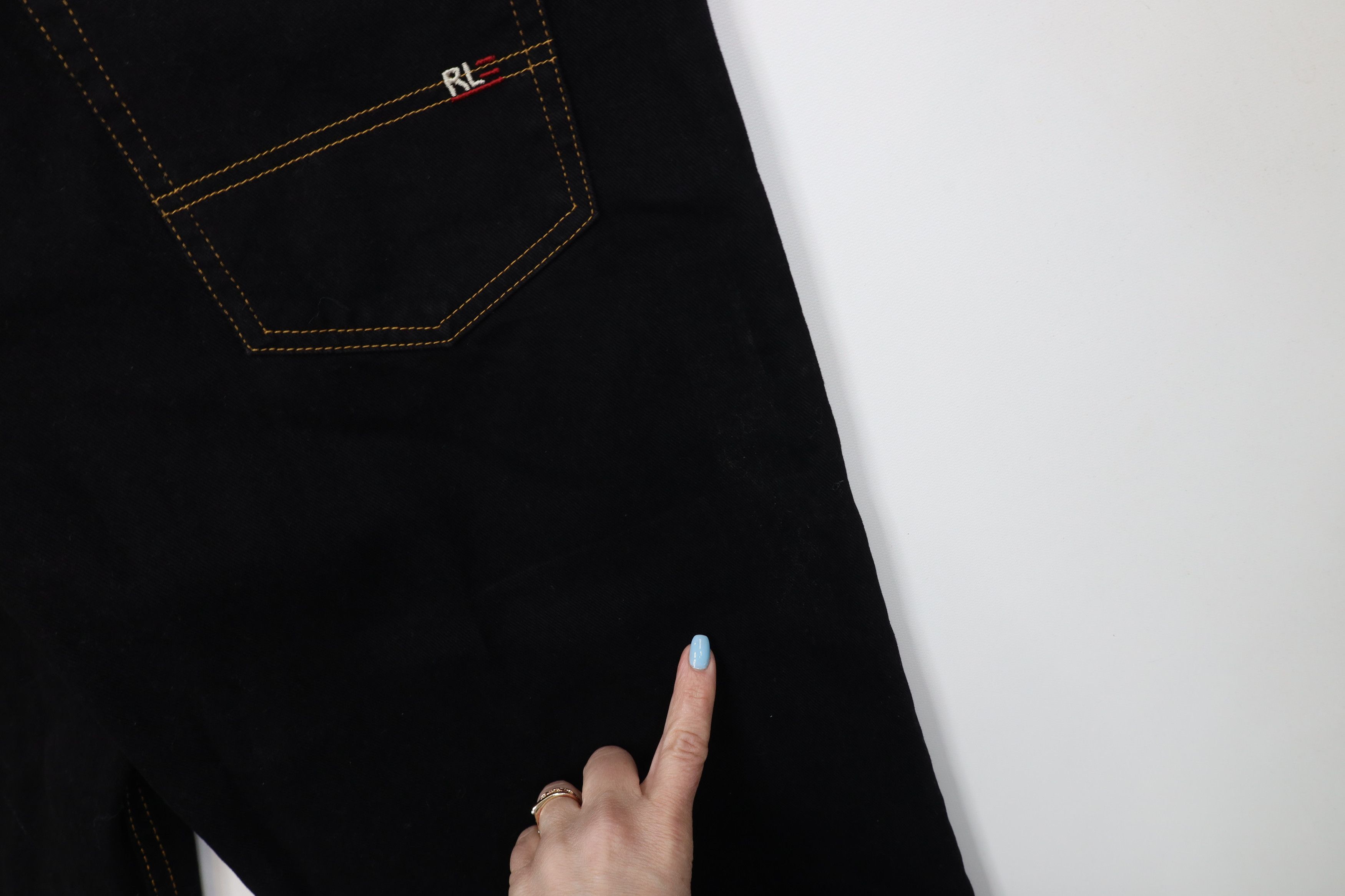 Polo Ralph Lauren Vintage 90s Ralph Lauren Loose Fit Wide Leg Jeans Black Size US 38 / EU 54 - 14 Thumbnail
