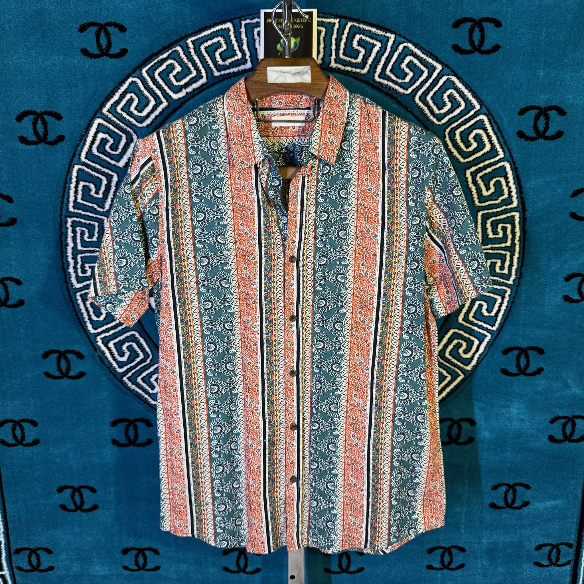Pacsun THE PERSIAN PAISLEY STRIPE TROPICA S/S BUTTON UP Size US L / EU 52-54 / 3 - 1 Preview