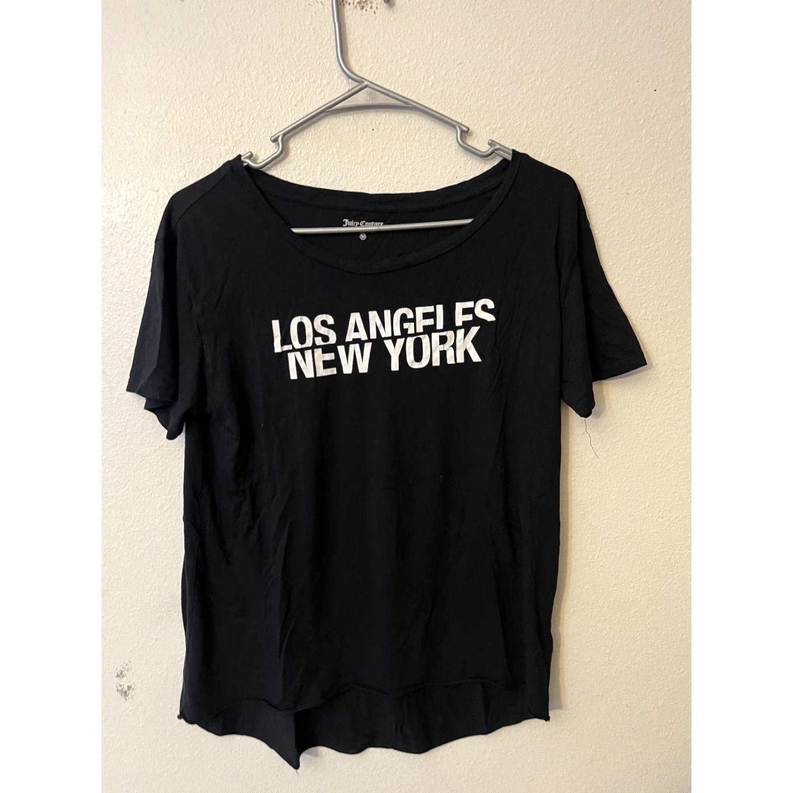 Juicy Couture VINTAGE Juicy Couture JUICY Womens T-Shirt Black 100% Cotton Short Sleeve Round Neck Pullover Logo Casual Regular M Womens Size M / US 6-8 / IT 42-44 - 2 Thumbnail