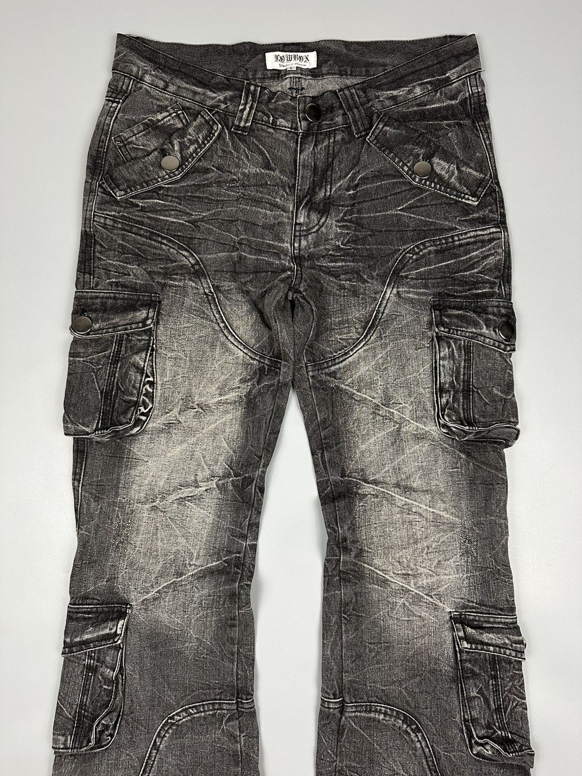 If Six Was Nine × Le Grande Bleu (L.G.B.) 🔥Sick🔥Seditionaries Lowbox Multipocket Whiskered Flare Denim Size US 33 - 5 Thumbnail