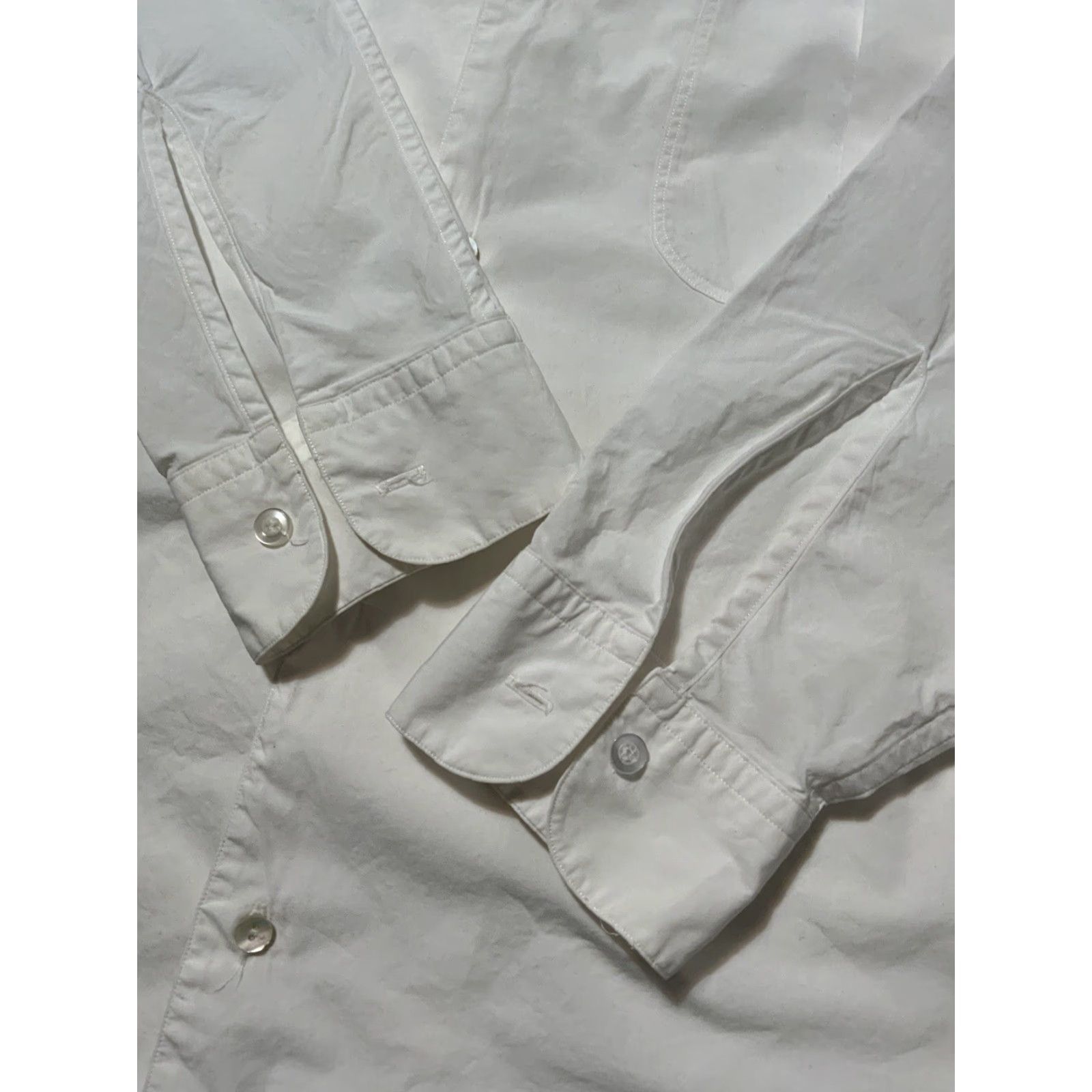 Vintage VINTAGE Shin Hosokawa Pashu Made In Japan White Button Dress Shirt Sz. S 16-27 Mens Womens Boys Girls Size 36R - 6 Thumbnail