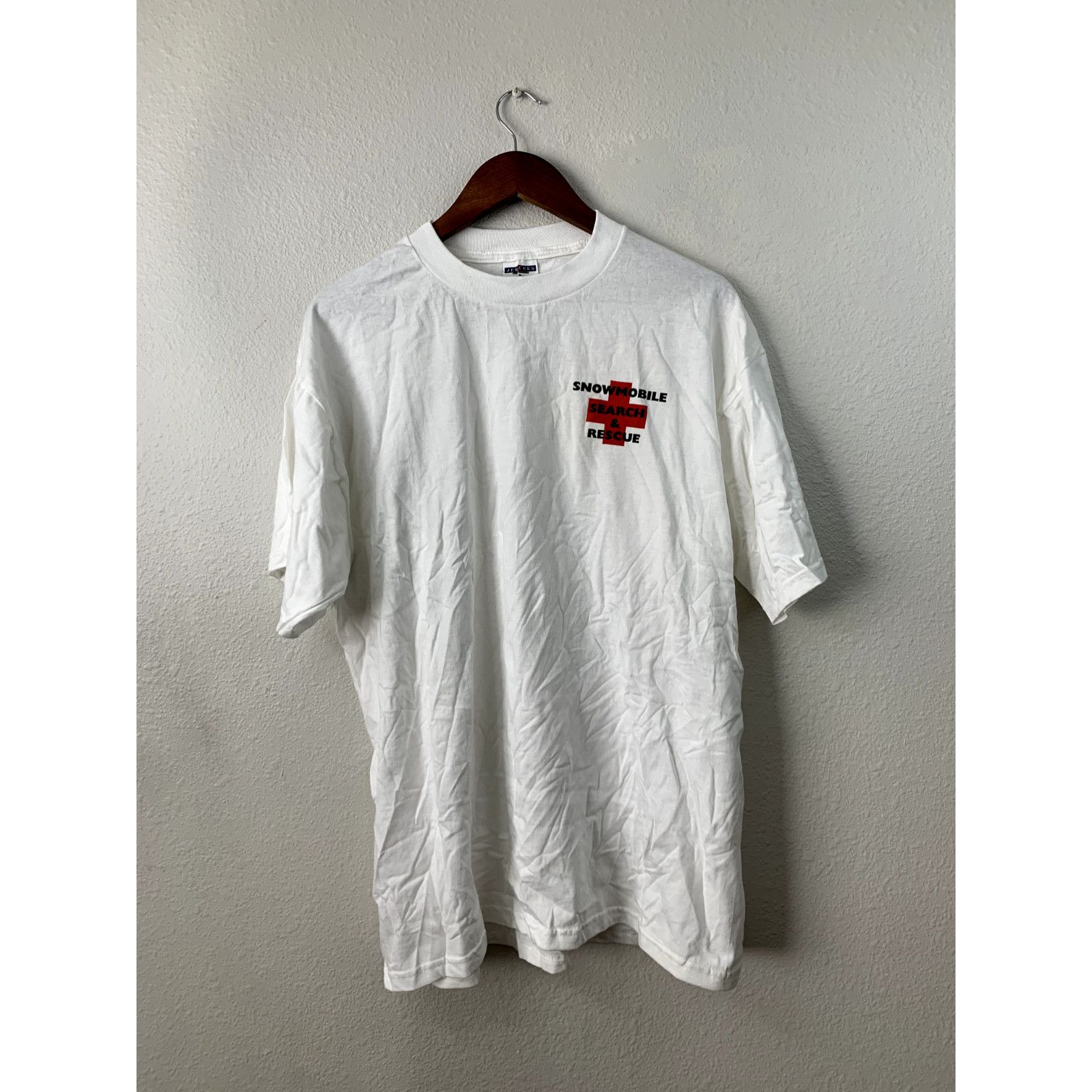 Jerzees 90s Vintage Jerzees Snowmobile Search & Rescue T-Shirt VTG Size US L / EU 52-54 / 3 - 1 Thumbnail